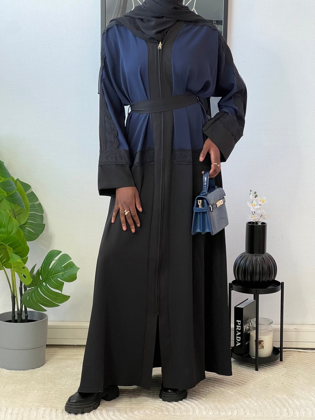 Kimono Zahira Bleu Marine - TAHIRA
