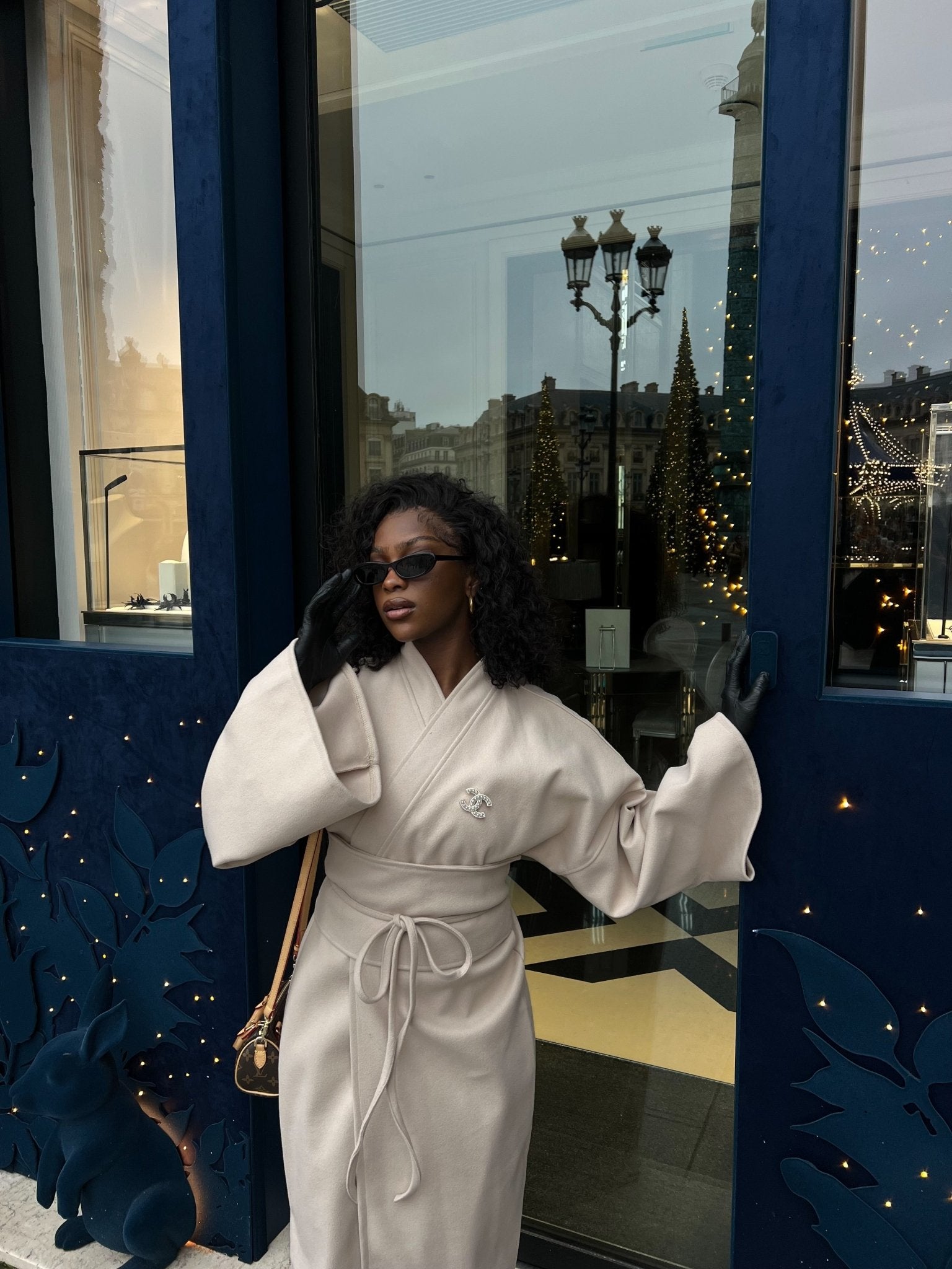 Manteau Aïko Beige ) - TAHIRA