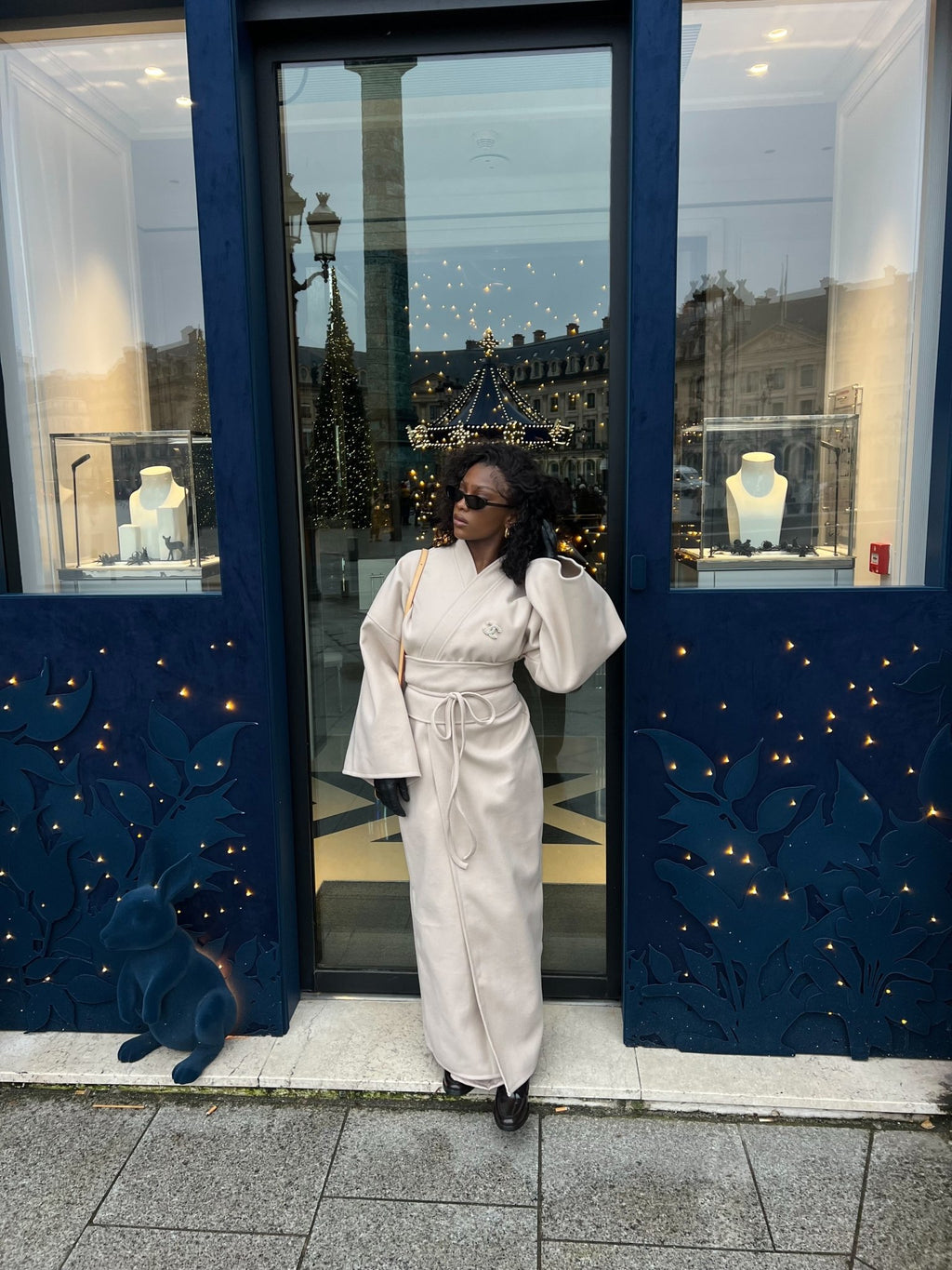 Manteau Aïko Beige ) - TAHIRA