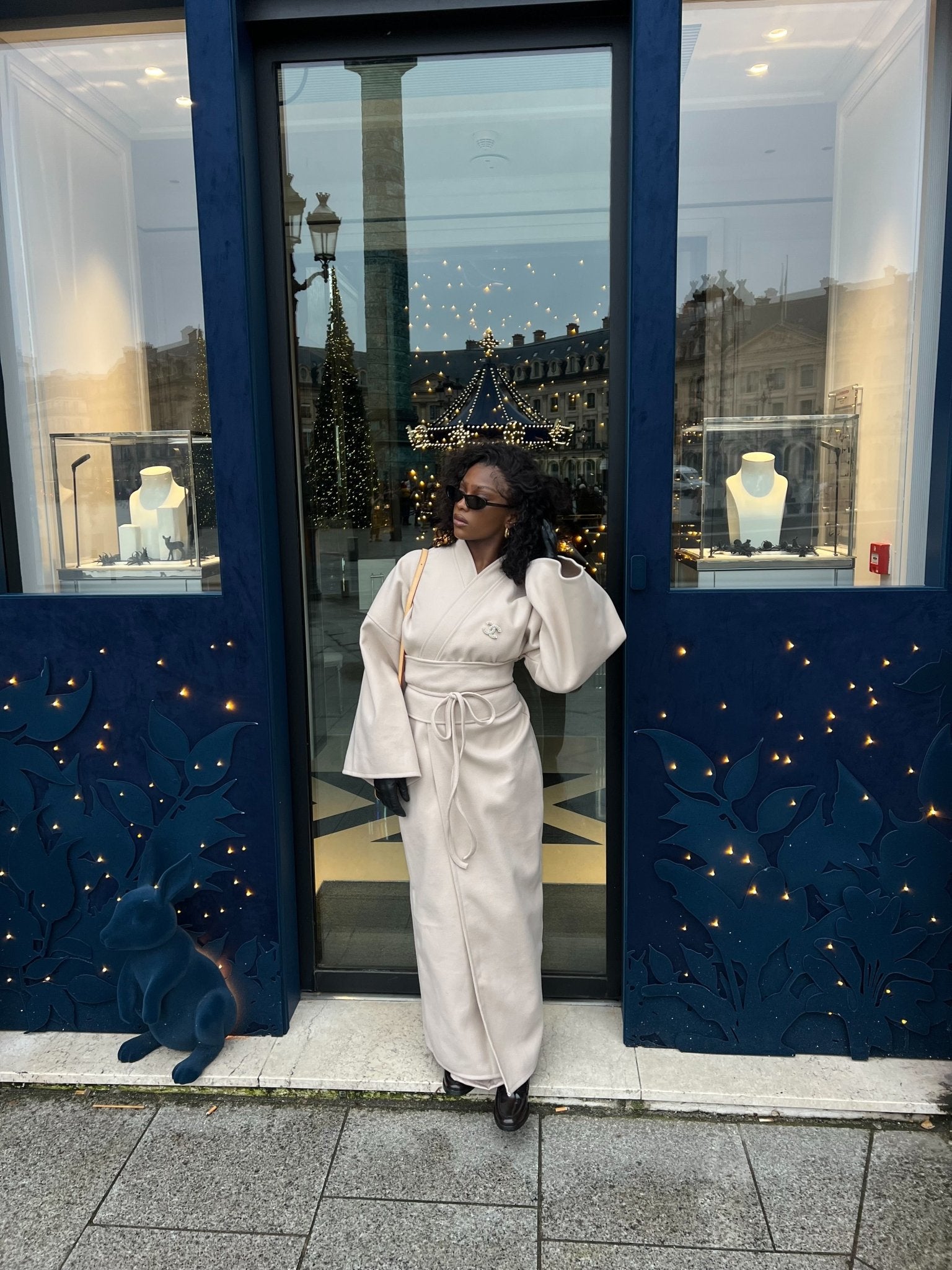 Manteau Aïko Beige ) - TAHIRA