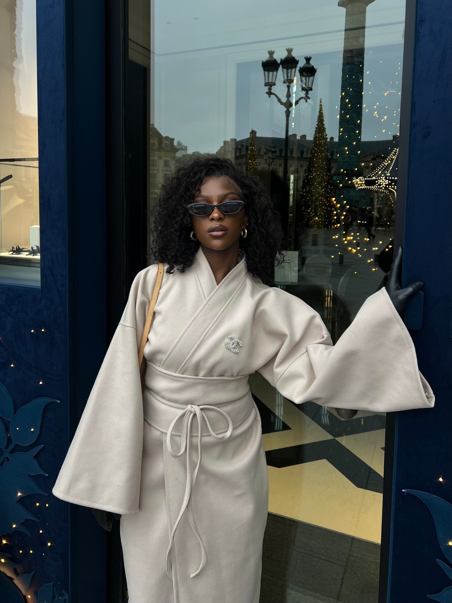 Manteau Aïko Beige ) - TAHIRA