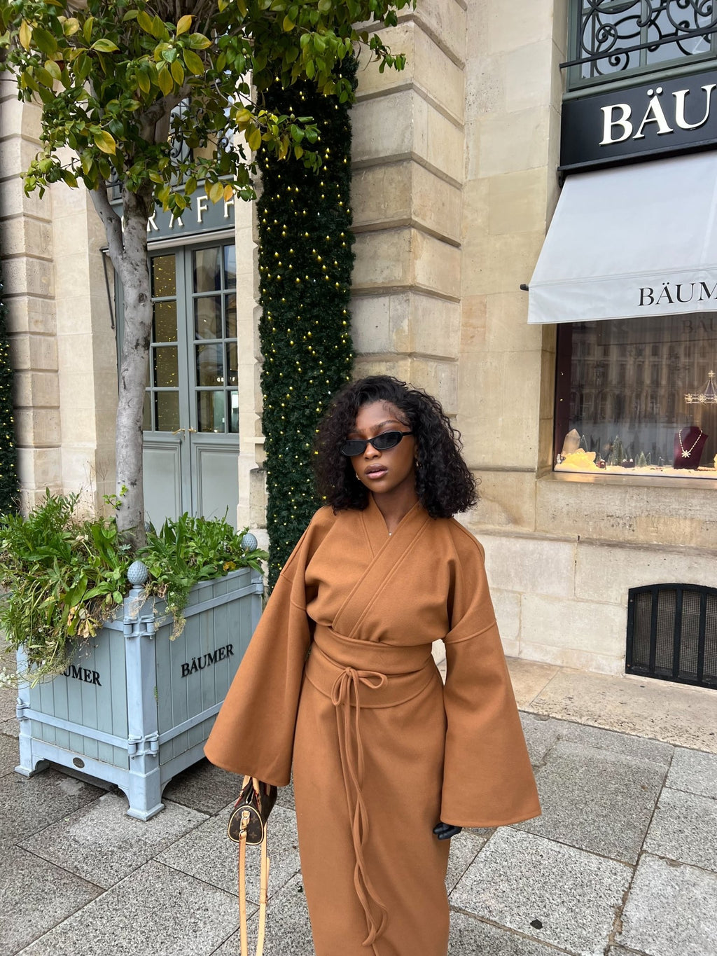 Manteau Aïko Marron Camel - TAHIRA