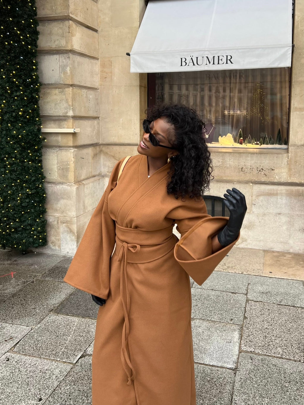 Manteau Aïko Marron Camel - TAHIRA