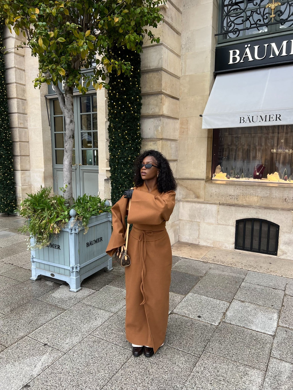Manteau Aïko Marron Camel - TAHIRA