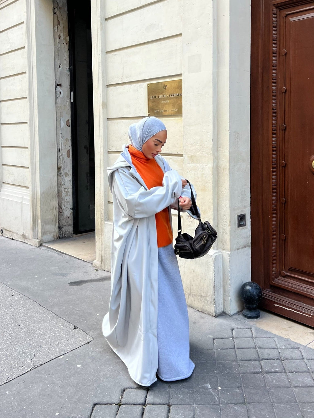 Manteau Kunashi Gris - TAHIRA