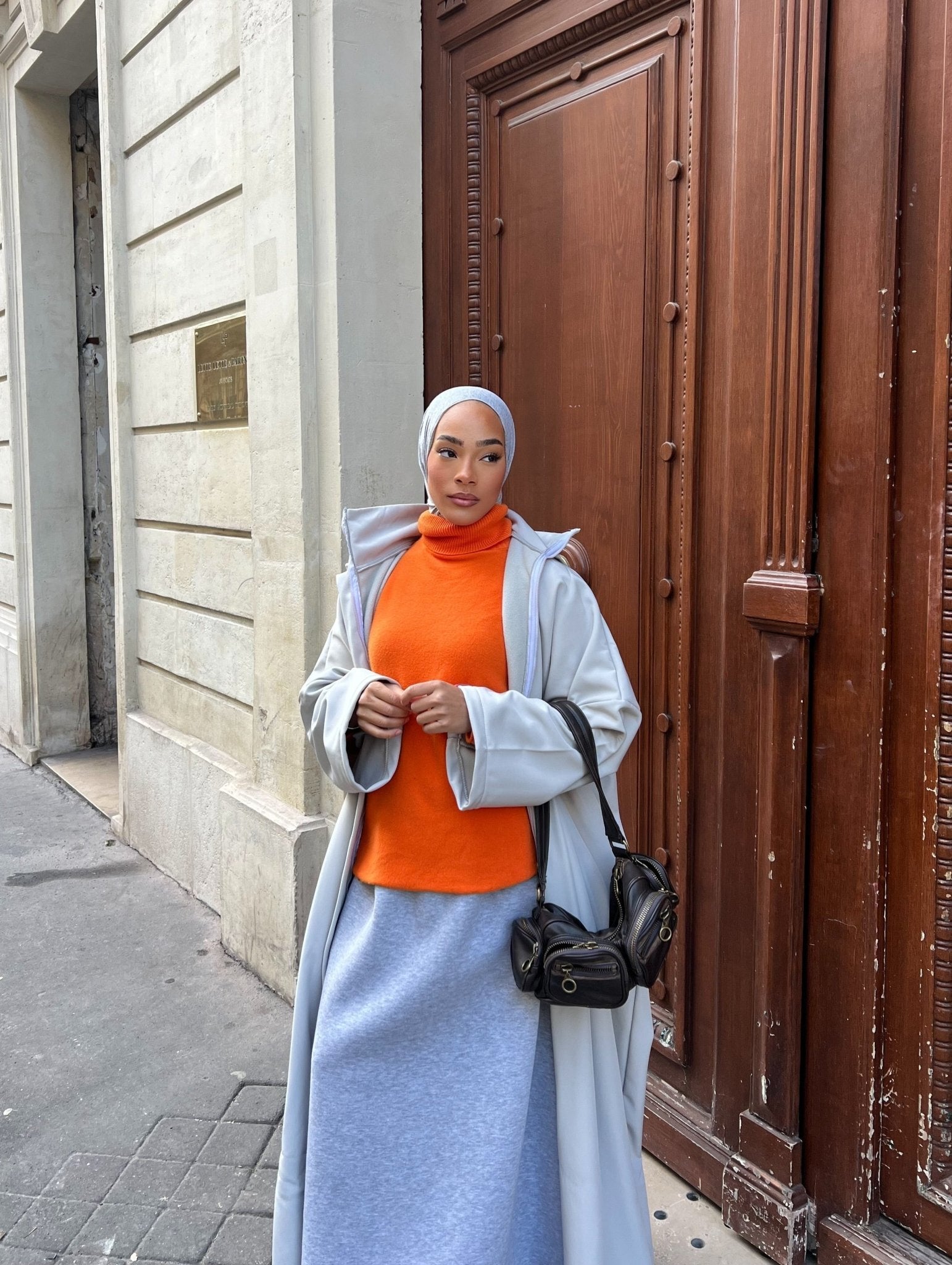Manteau Kunashi Gris - TAHIRA