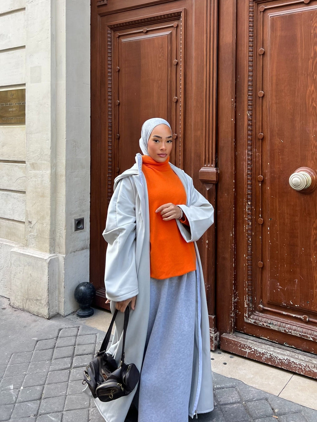 Manteau Kunashi Gris - TAHIRA