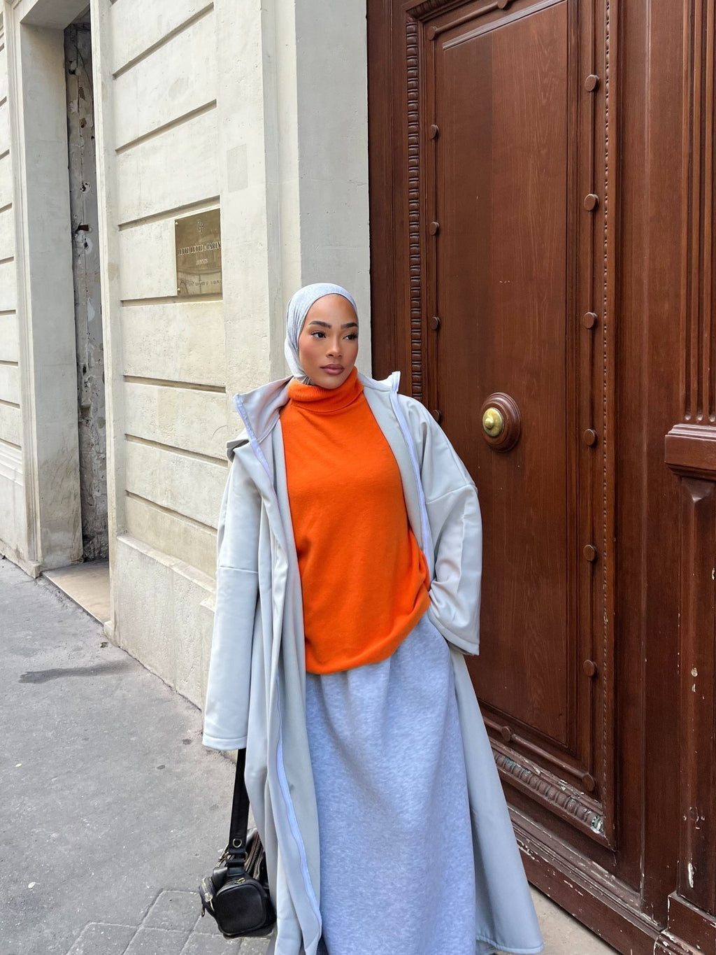 Manteau Kunashi Gris - TAHIRA