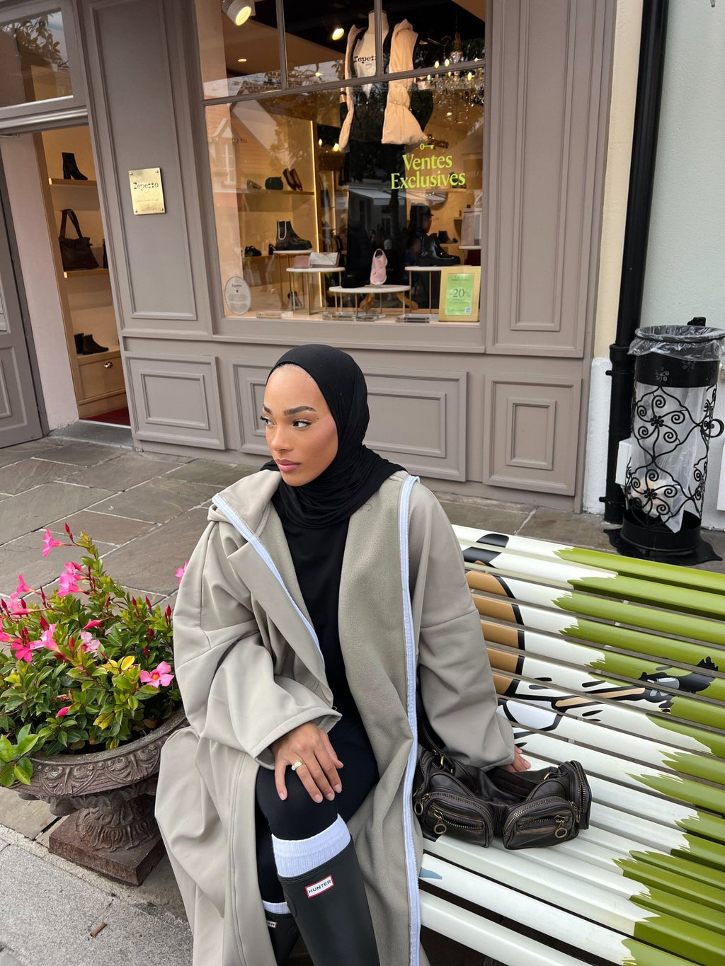 Manteau Kunashi Taupe Vert - TAHIRA