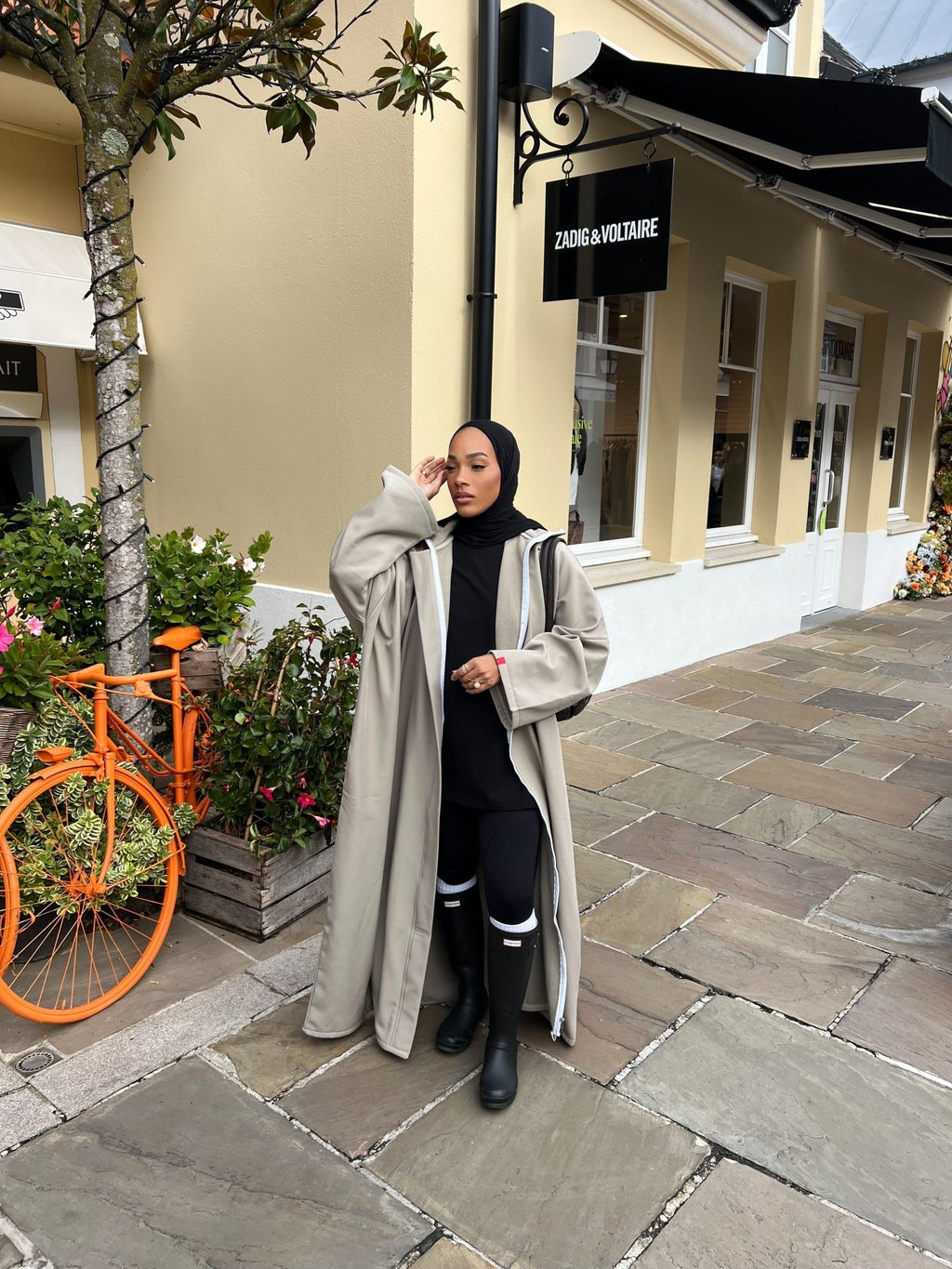 Manteau Kunashi Taupe Vert - TAHIRA