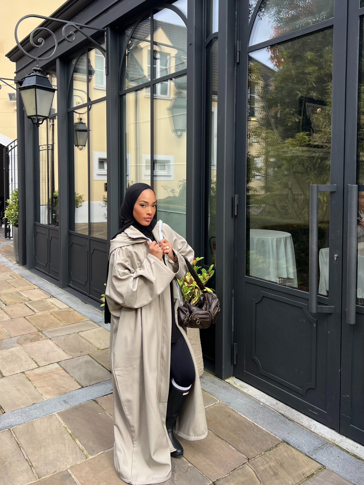 Manteau Kunashi Taupe Vert - TAHIRA