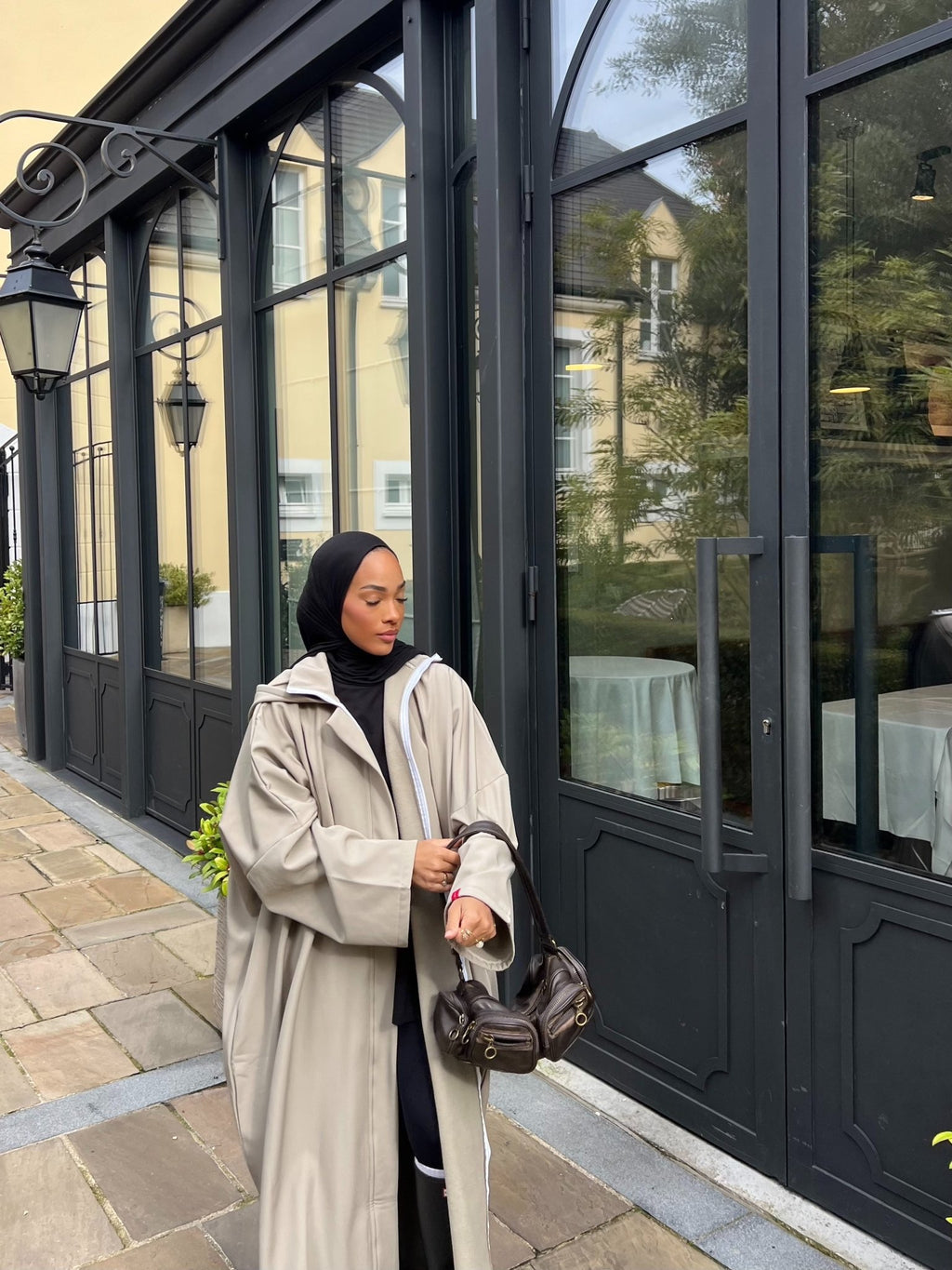 Manteau Kunashi Taupe Vert - TAHIRA