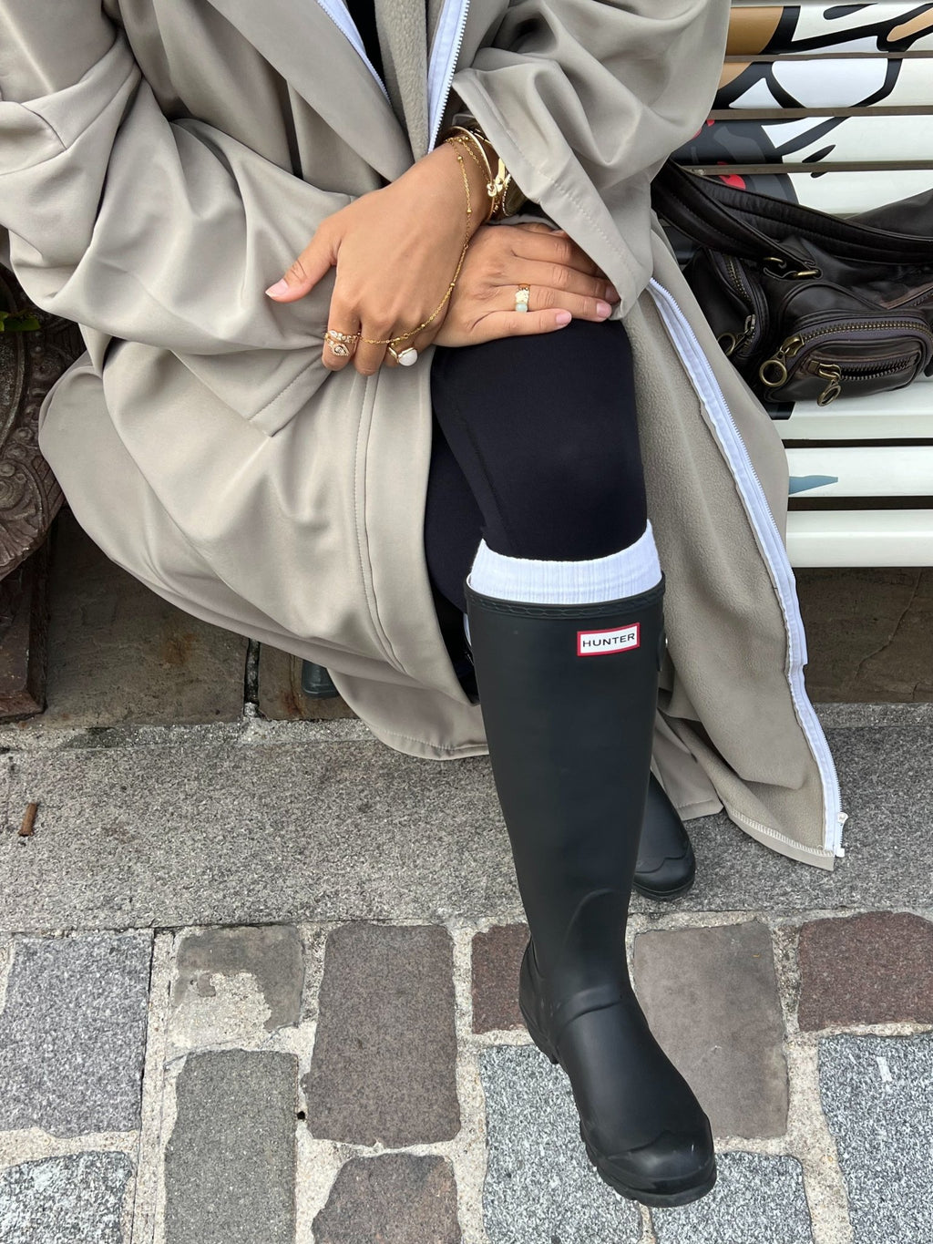 Manteau Kunashi Taupe Vert - TAHIRA