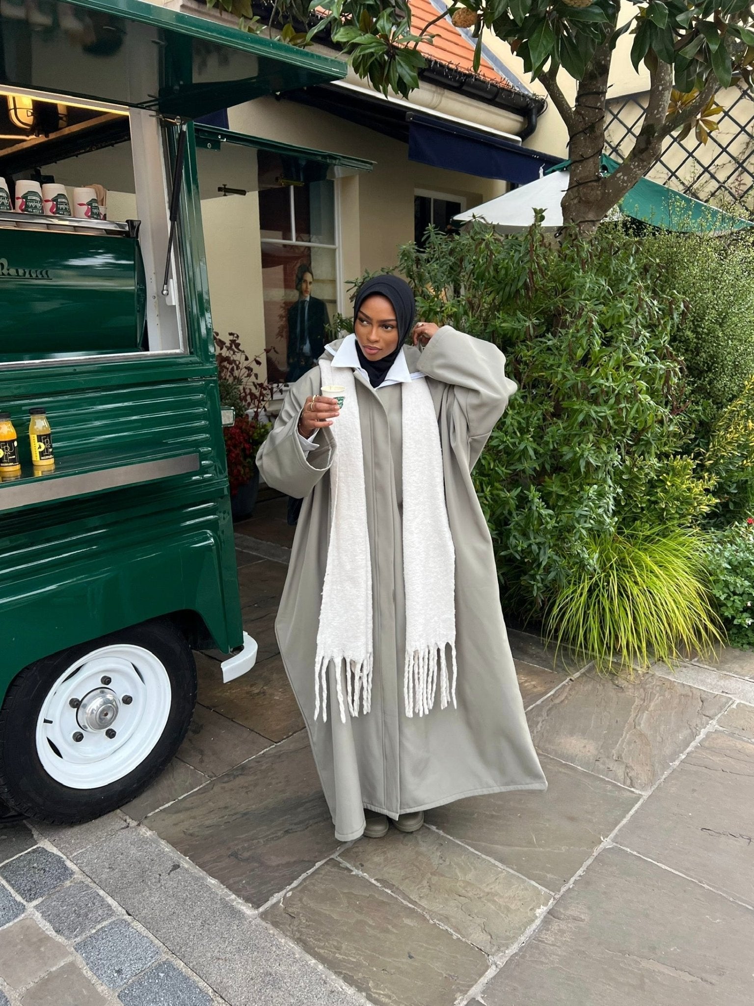Manteau Kunashi Vert Kaki - TAHIRA