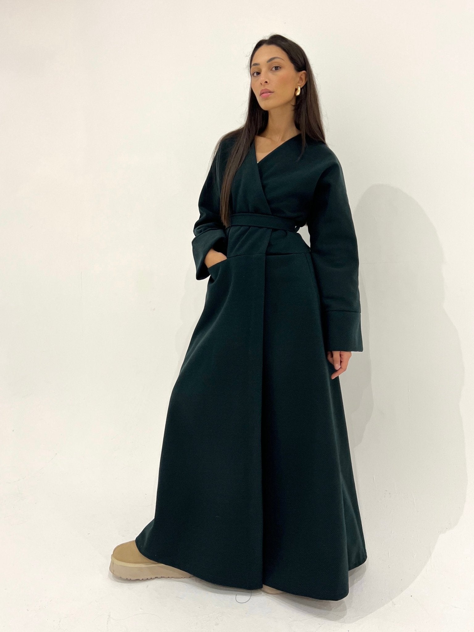 Manteau Lydia Émeraude - TAHIRA