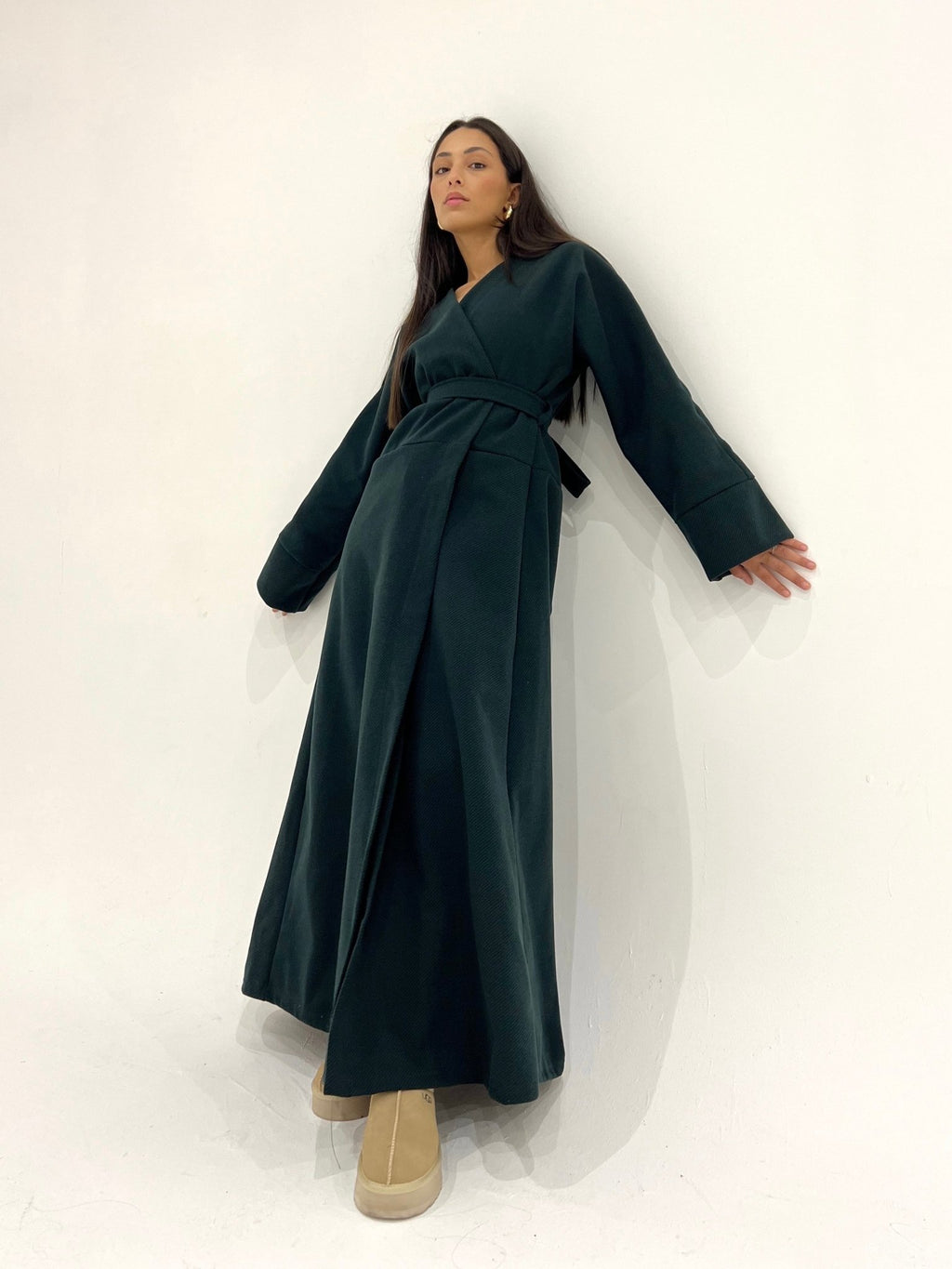 Manteau Lydia Émeraude - TAHIRA