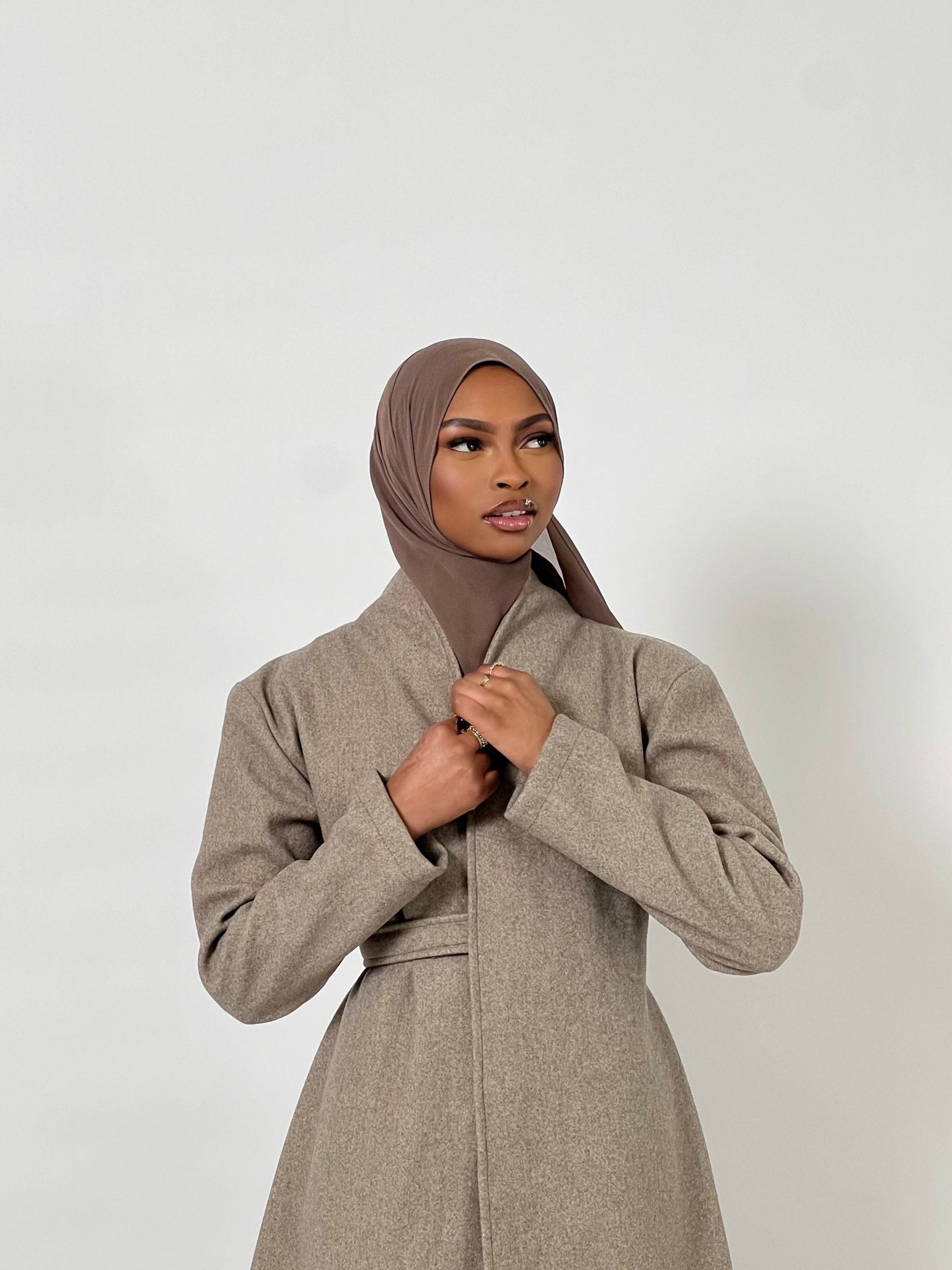 Manteau Oria Taupe - TAHIRA