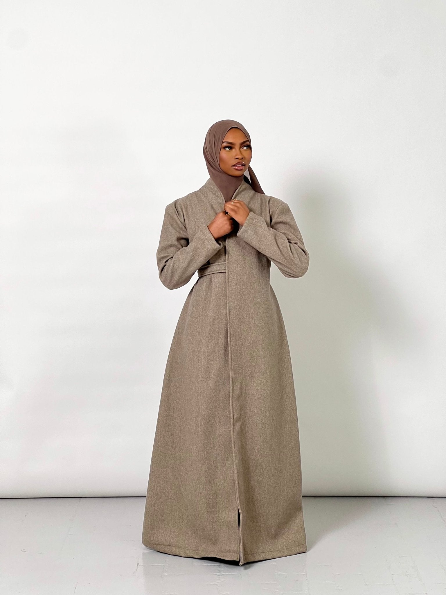 Manteau Oria Taupe - TAHIRA