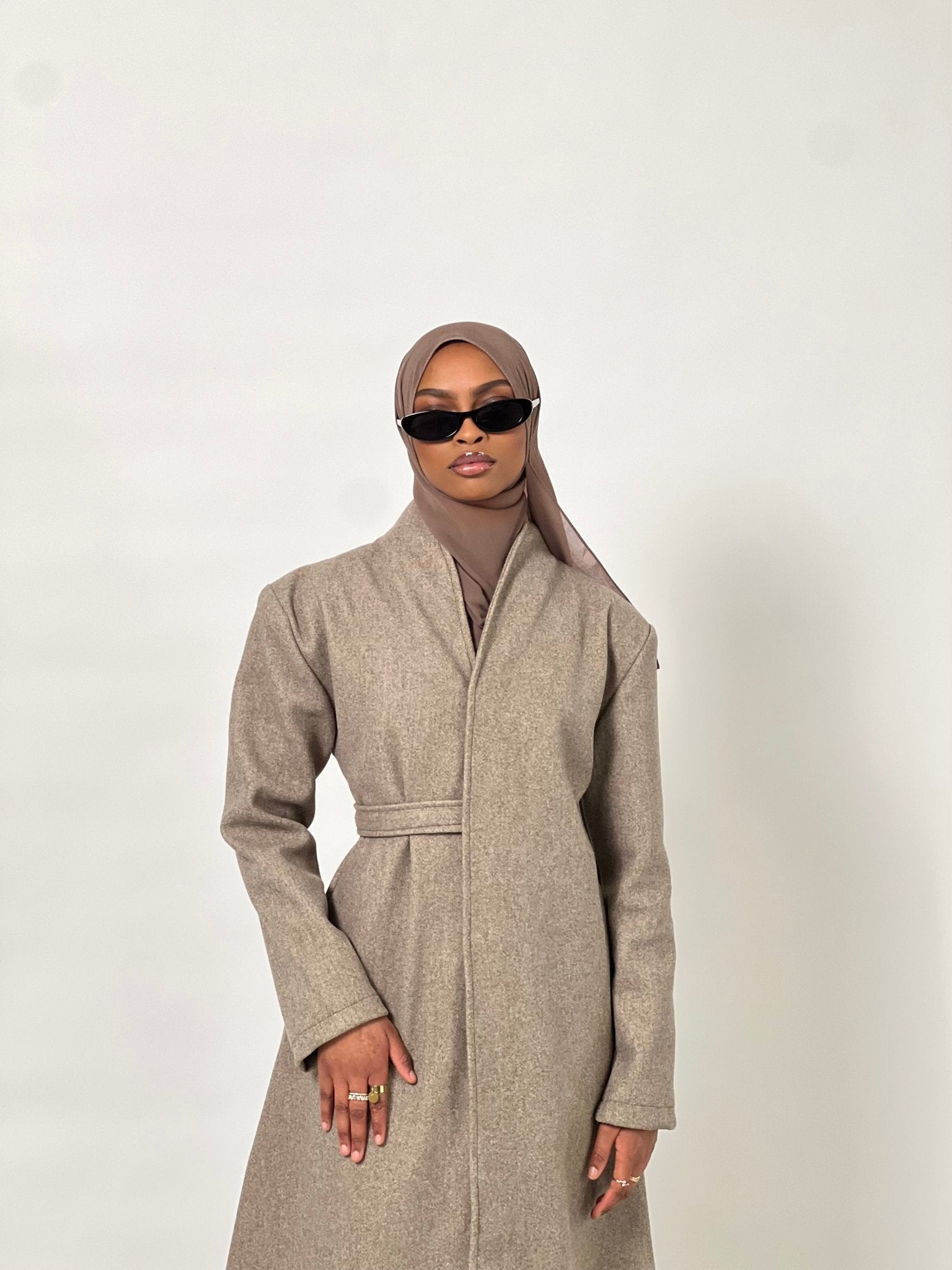 Manteau Oria Taupe - TAHIRA