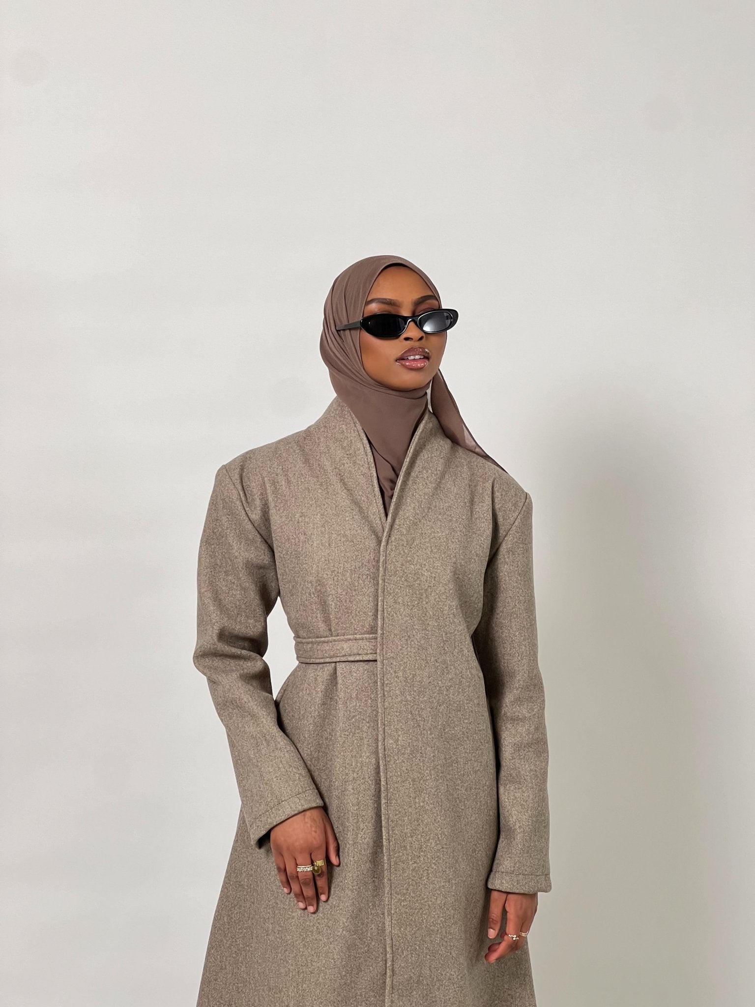 Manteau Oria Taupe - TAHIRA