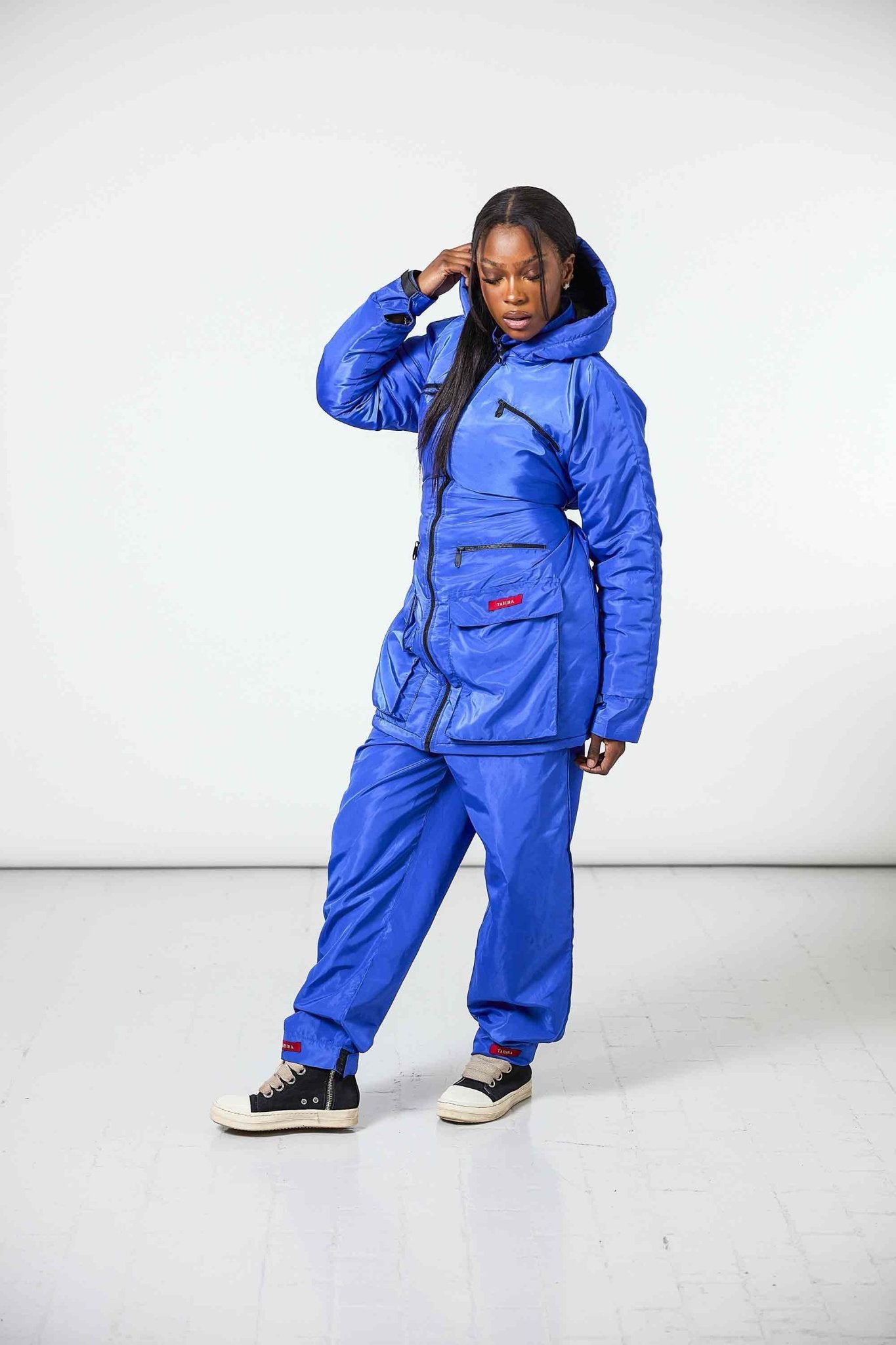 Manteau Snow + Pantalon Offert Bleu Roi - TAHIRA