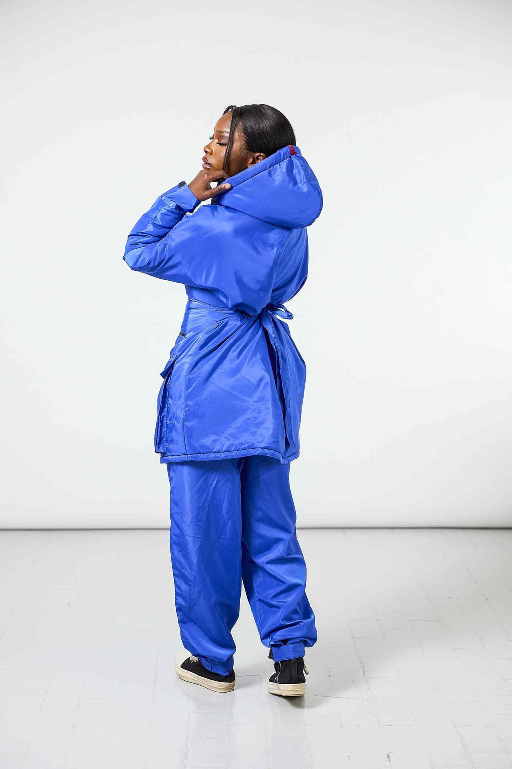Manteau Snow + Pantalon Offert Bleu Roi - TAHIRA