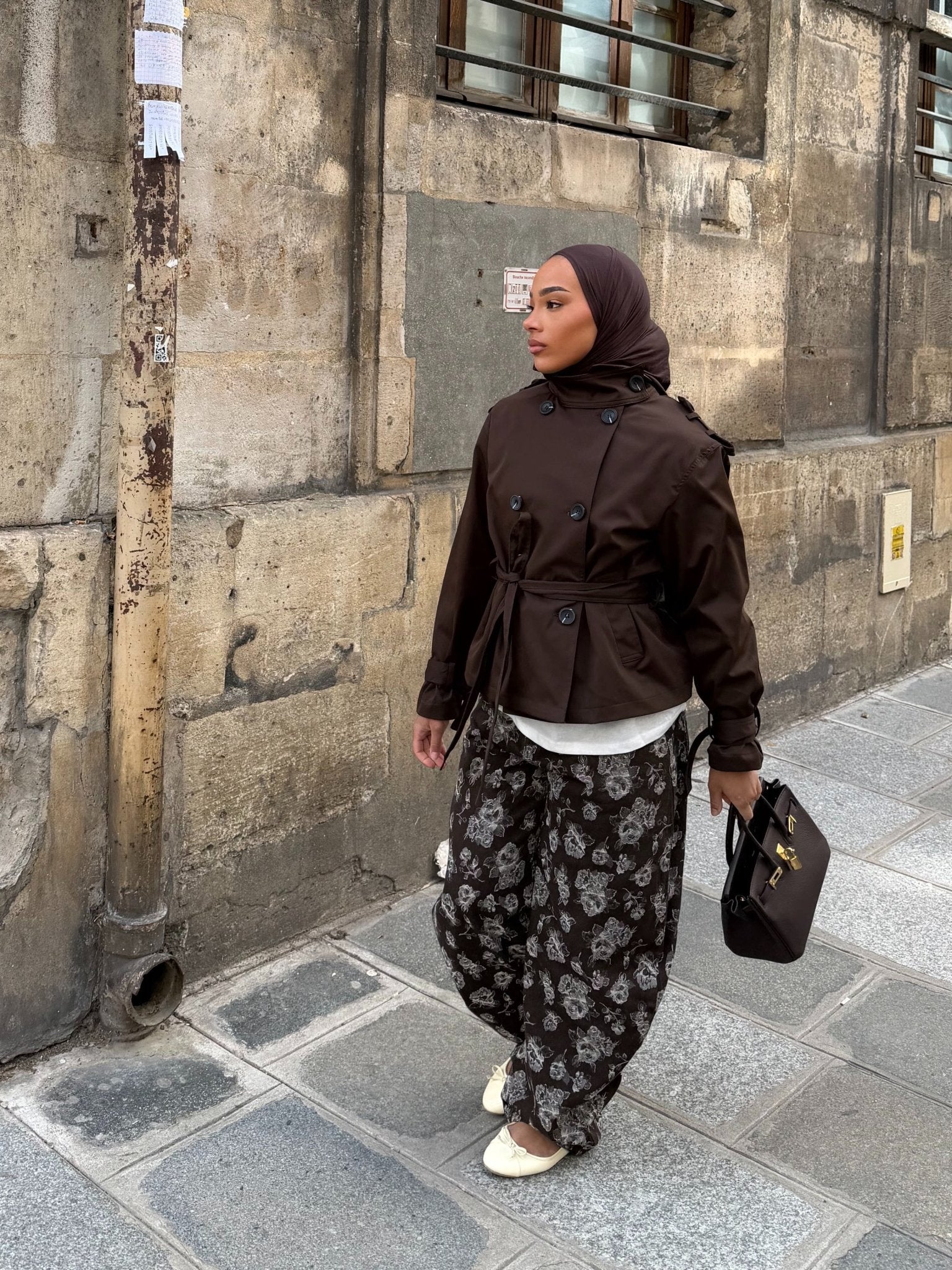 Pantalon Barrel Arama Marron - TAHIRA