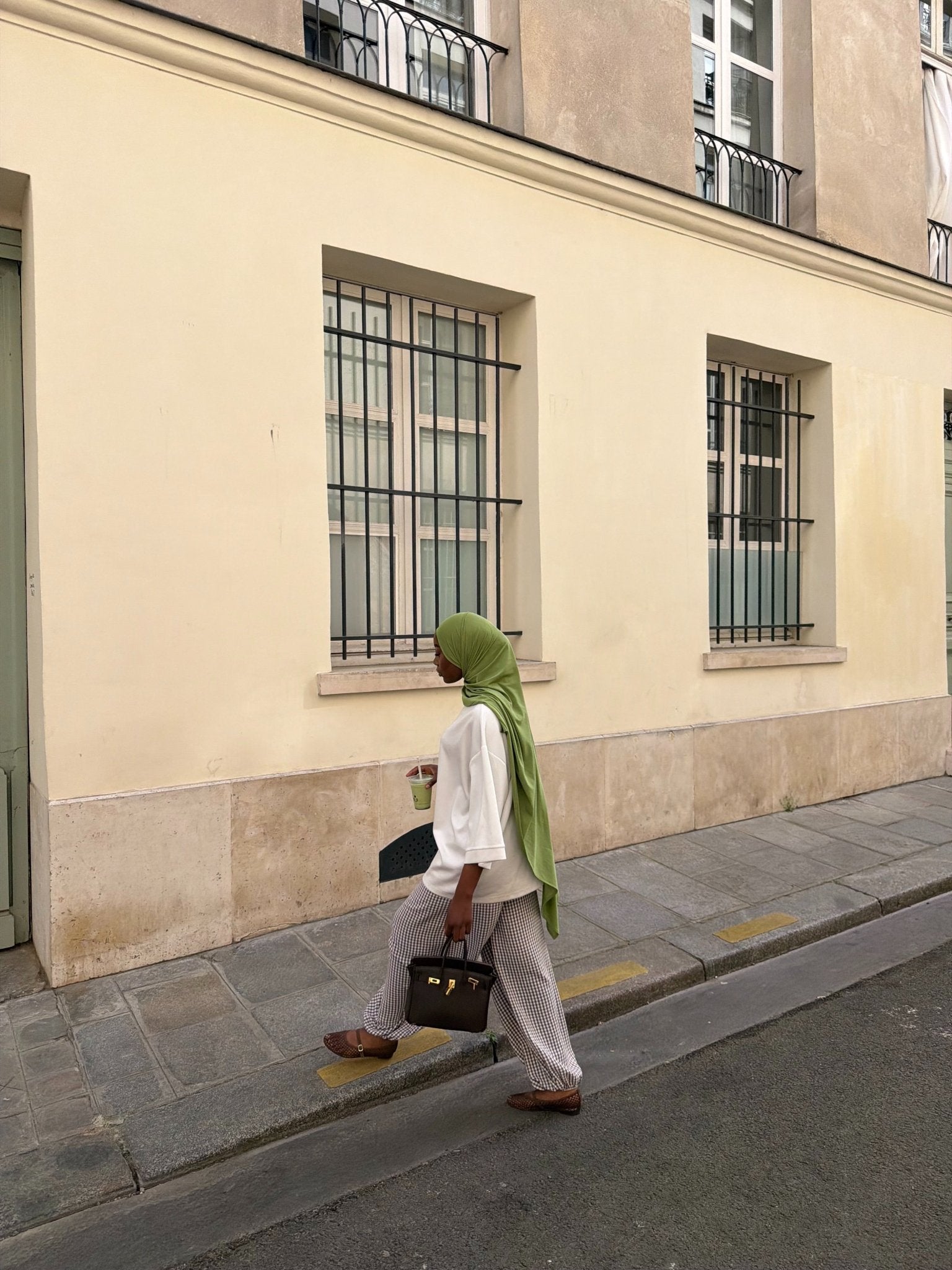 Pantalon Madeleine Marron - Blanc (Carreaux) - TAHIRA