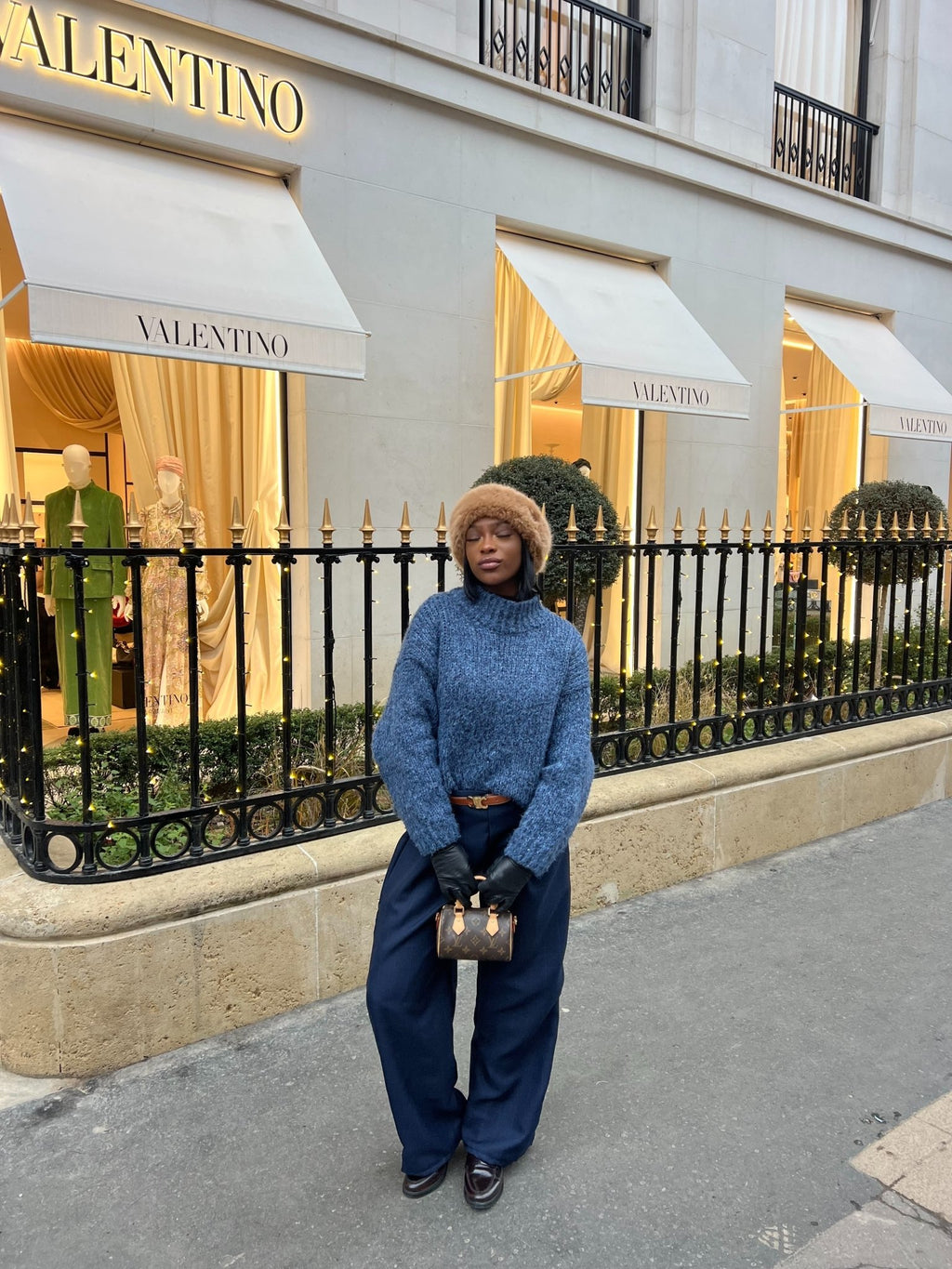 Pantalon Pince Bleu à Carreaux - TAHIRA