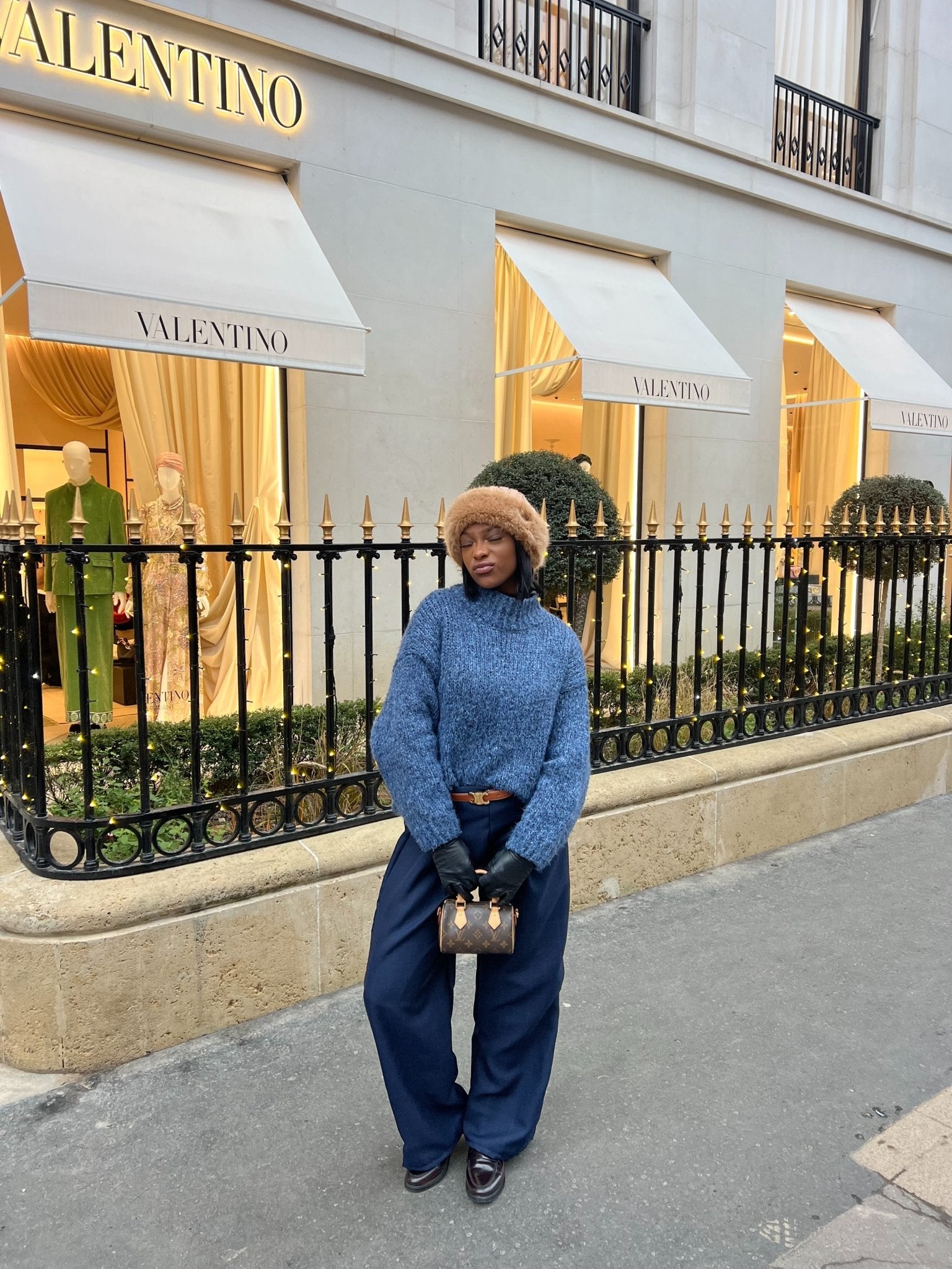 Pantalon Pince Bleu à Carreaux - TAHIRA