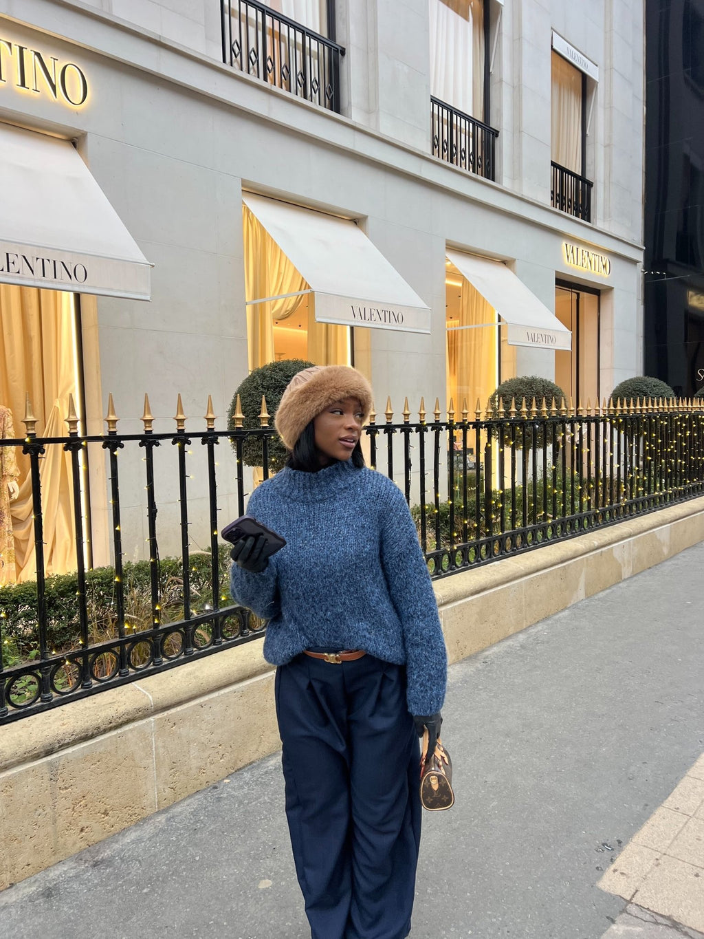 Pantalon Pince Bleu à Carreaux - TAHIRA