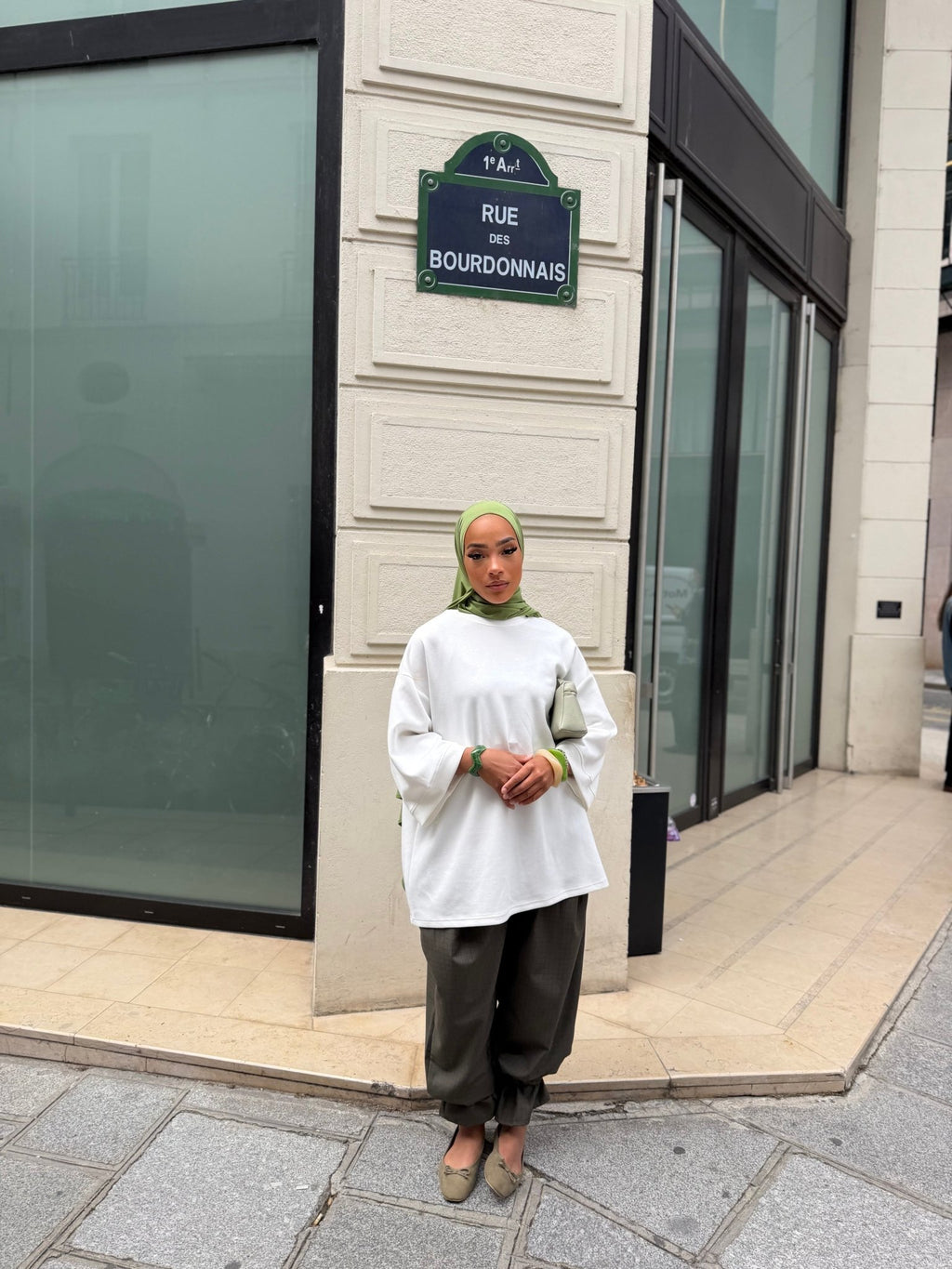 Pantalon Sana - Kaki foncé - TAHIRA