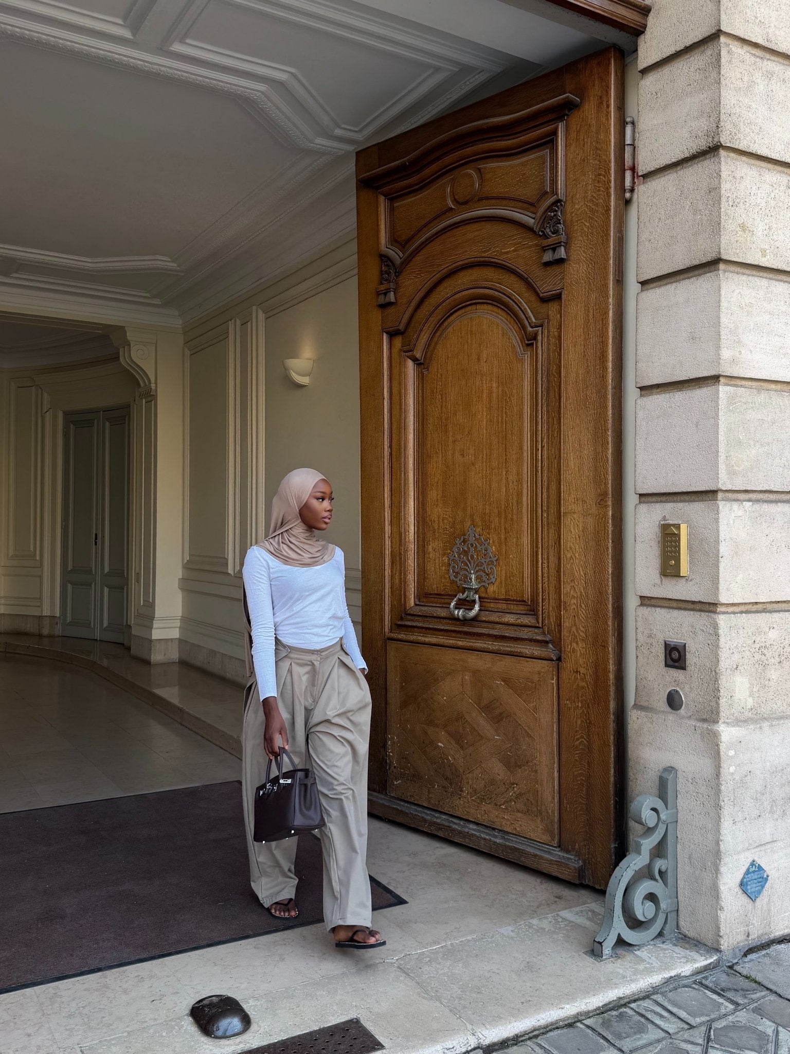 Pantalon Tanya kaki taupe - TAHIRA