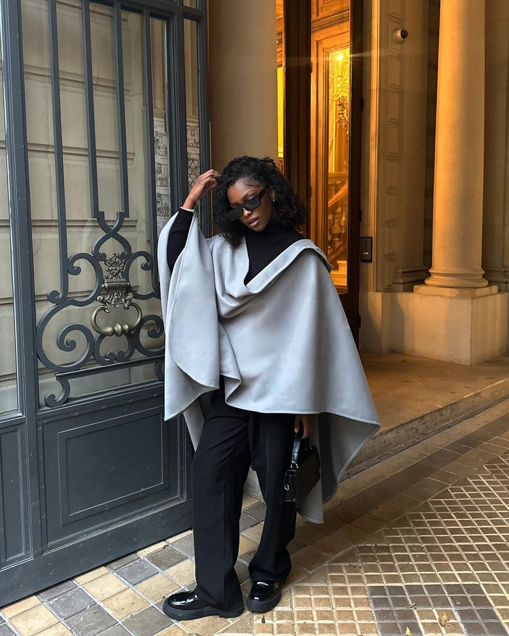 Poncho Nayra Gris - TAHIRA
