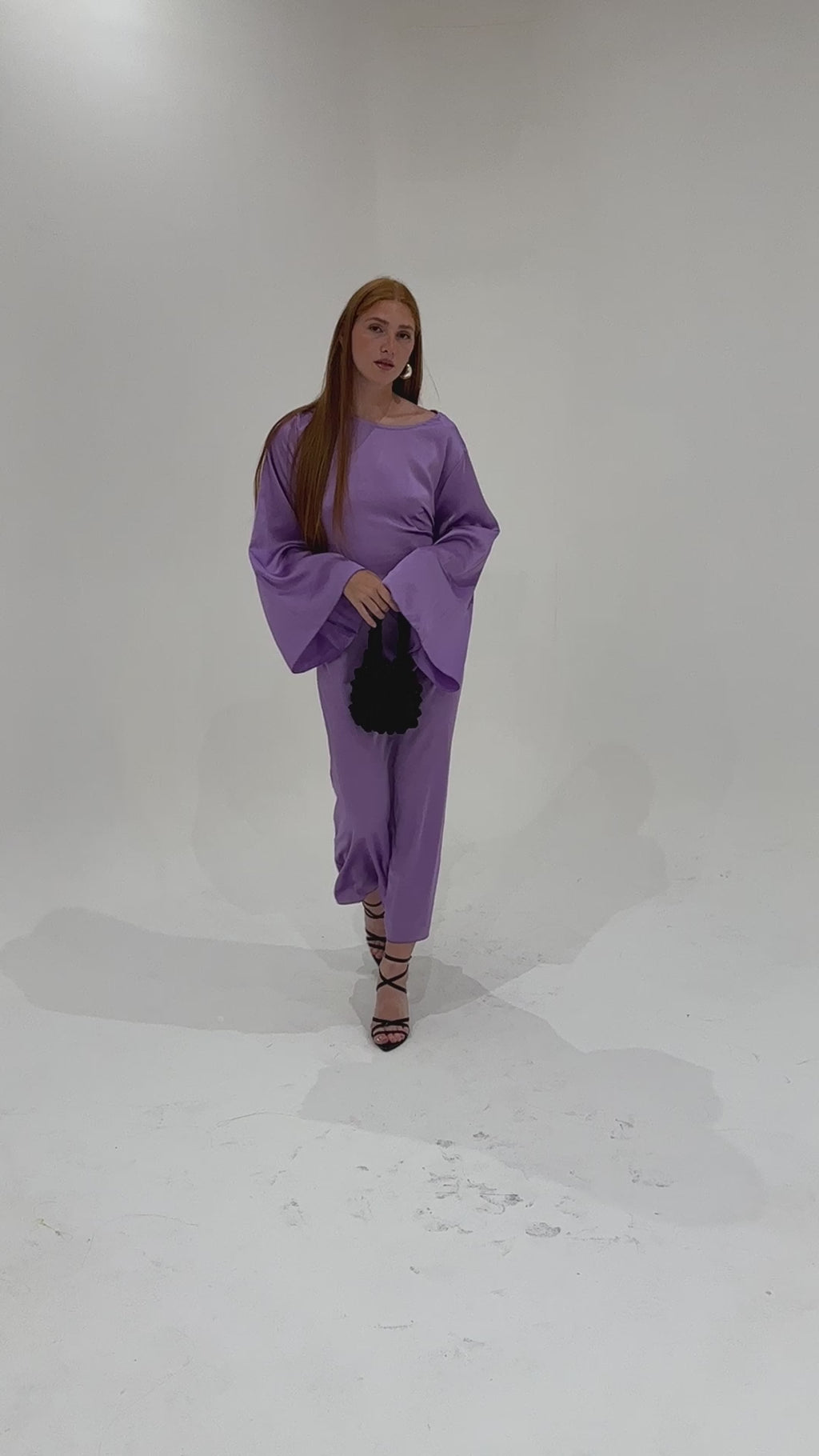 Satin Abaya Sunshine Violett-Lila