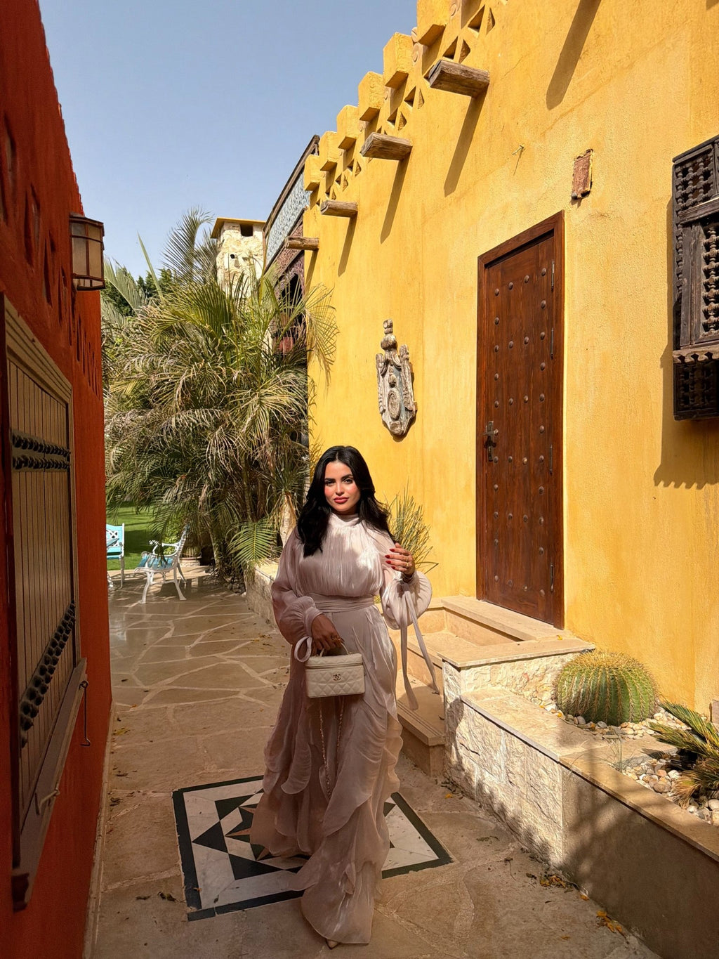 Robe Arabella Beige - TAHIRA