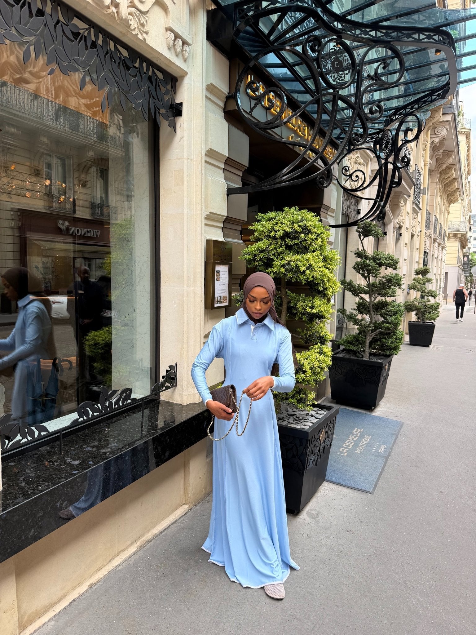 Robe Capri Bleu ciel - TAHIRA