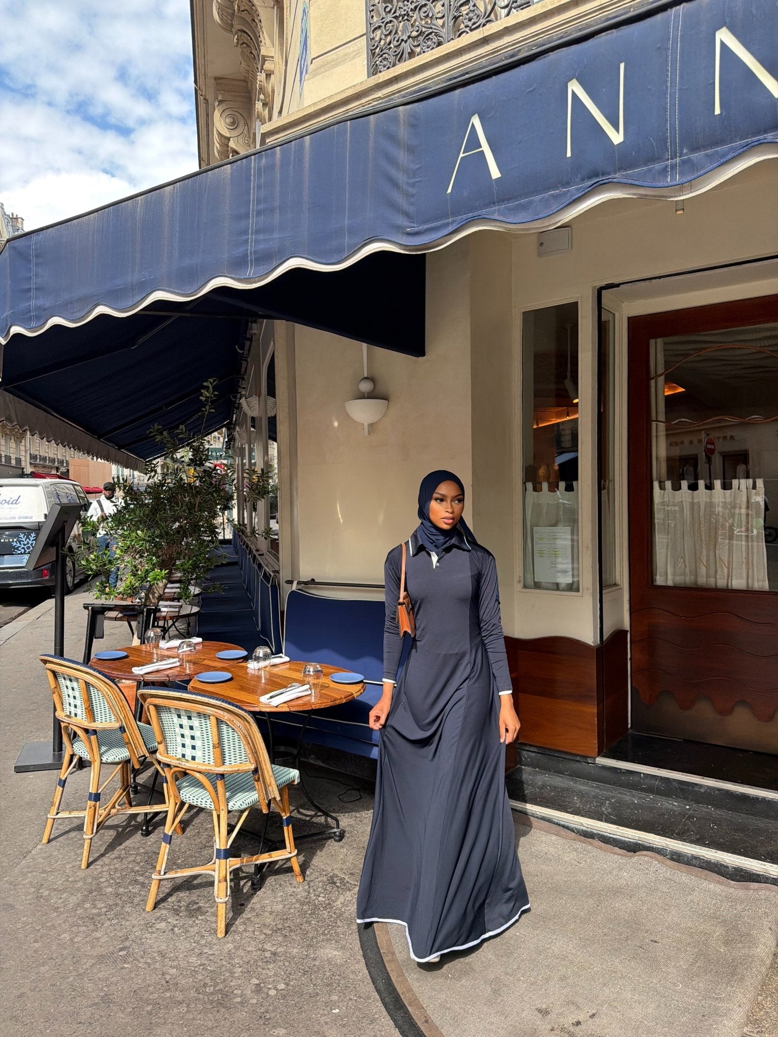 Robe Capri Bleu nuit - TAHIRA