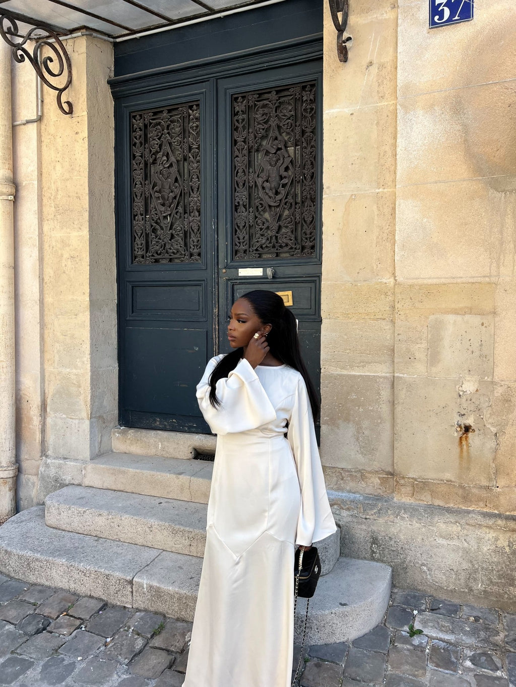 Robe Ceintré Marina Beige - TAHIRA