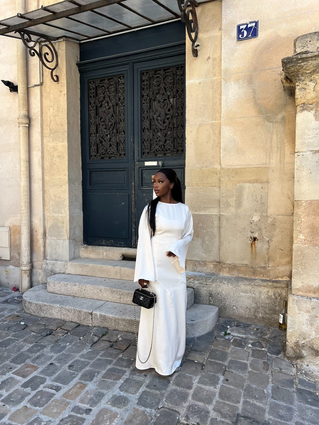 Robe Ceintré Marina Beige - TAHIRA