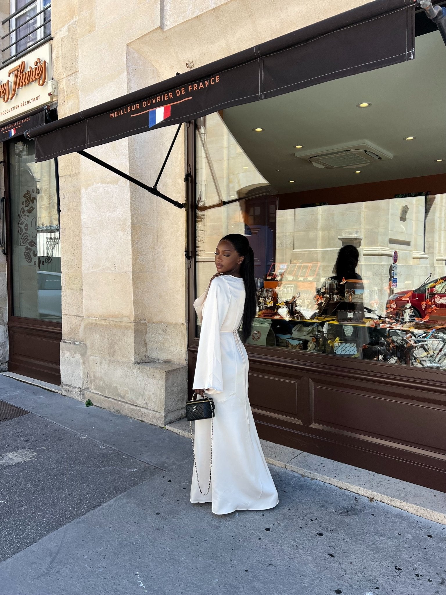 Robe Ceintré Marina Beige - TAHIRA