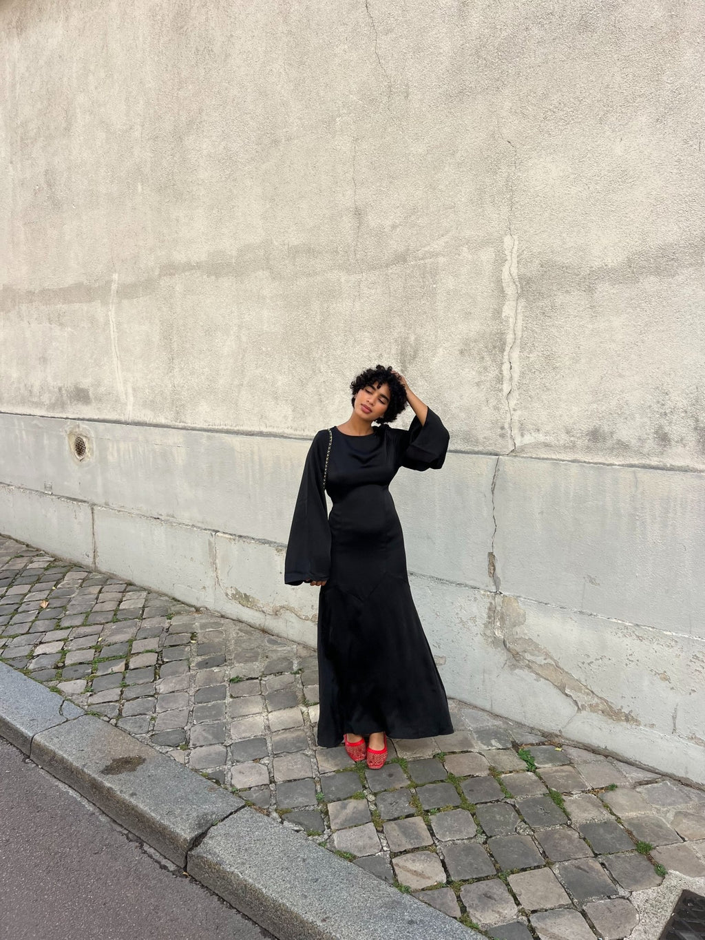 Robe Ceintré Marina Noir - TAHIRA