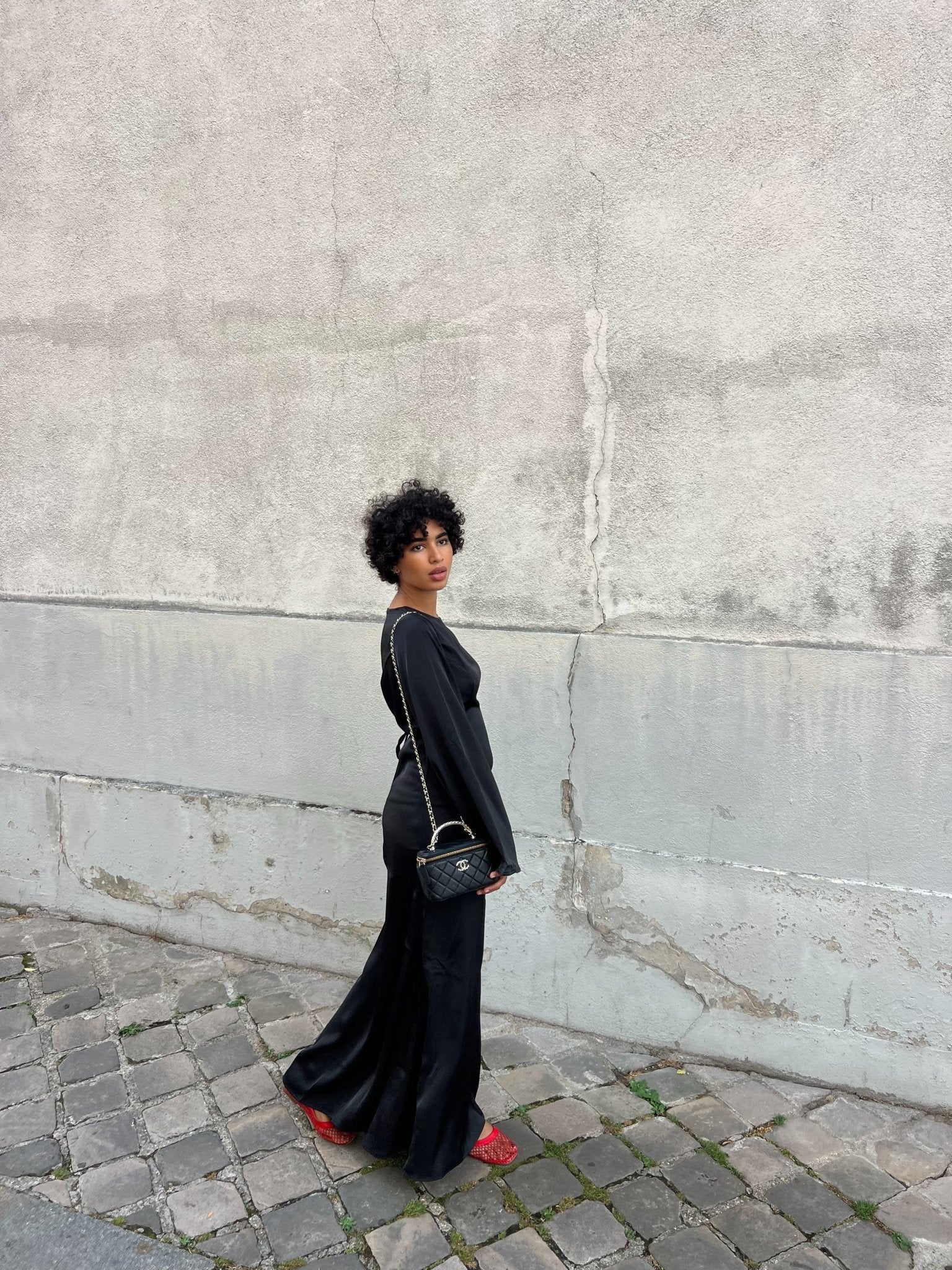 Robe Ceintré Marina Noir - TAHIRA