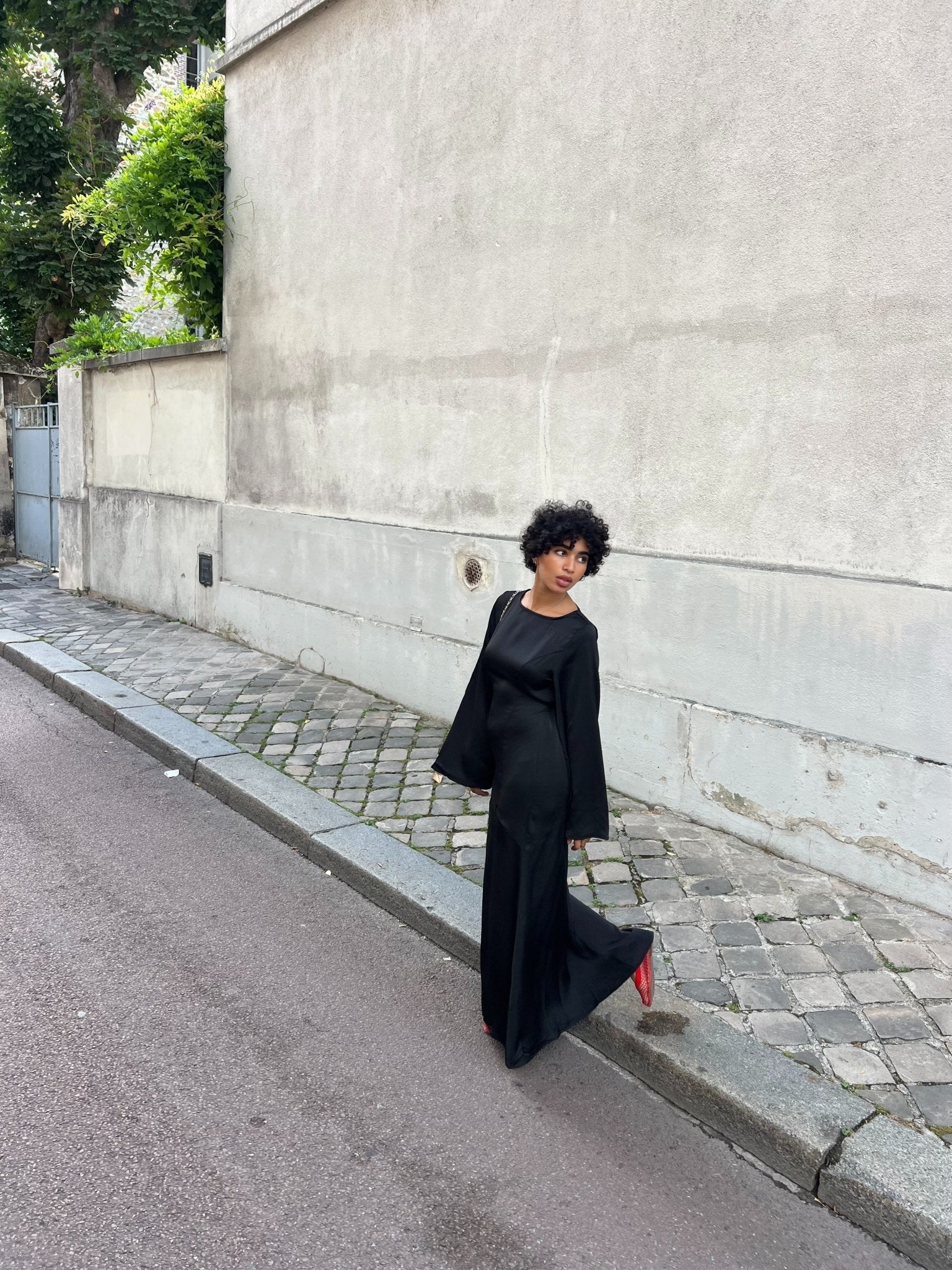 Robe Ceintré Marina Noir - TAHIRA