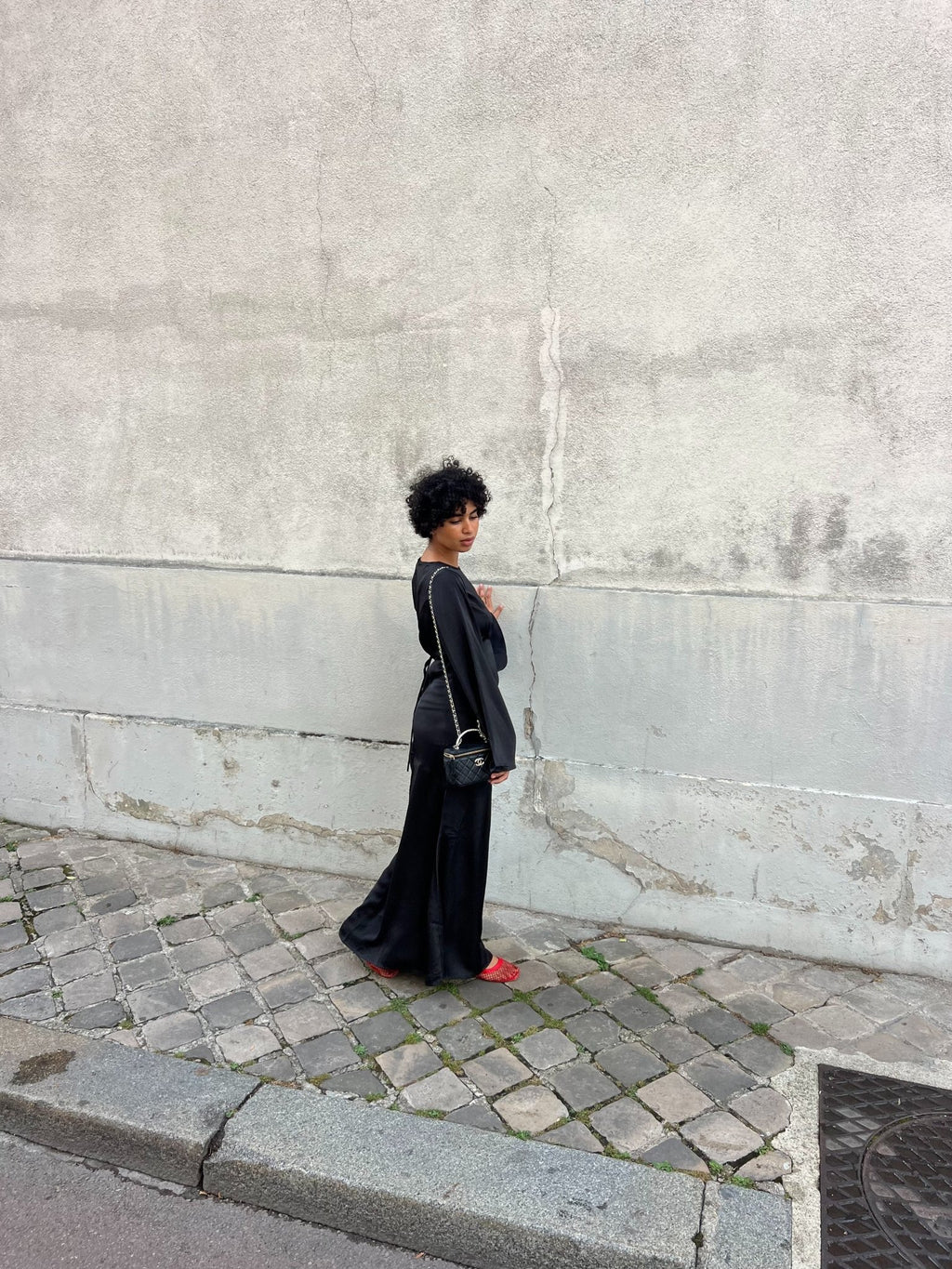 Robe Ceintré Marina Noir - TAHIRA