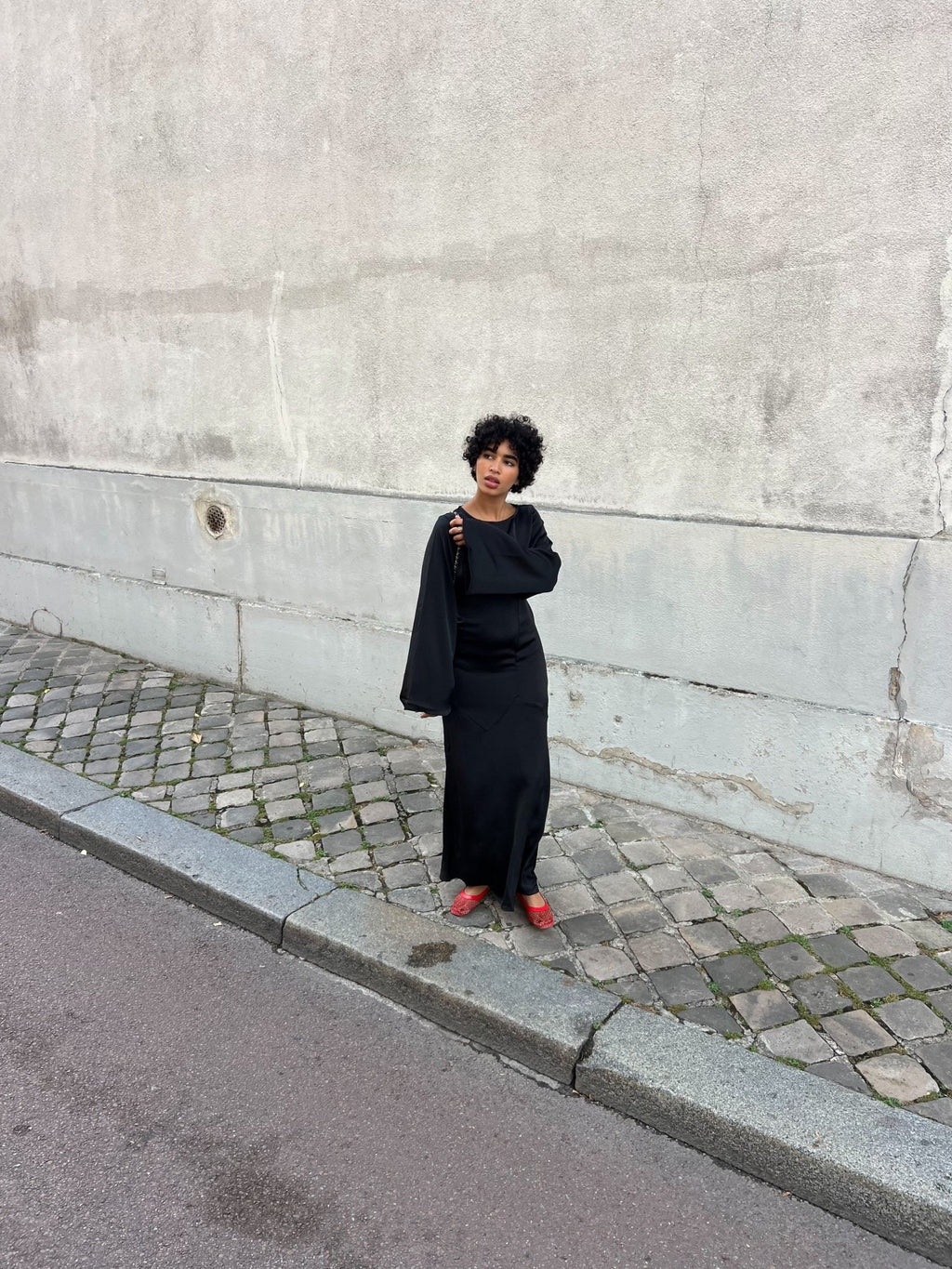 Robe Ceintré Marina Noir - TAHIRA