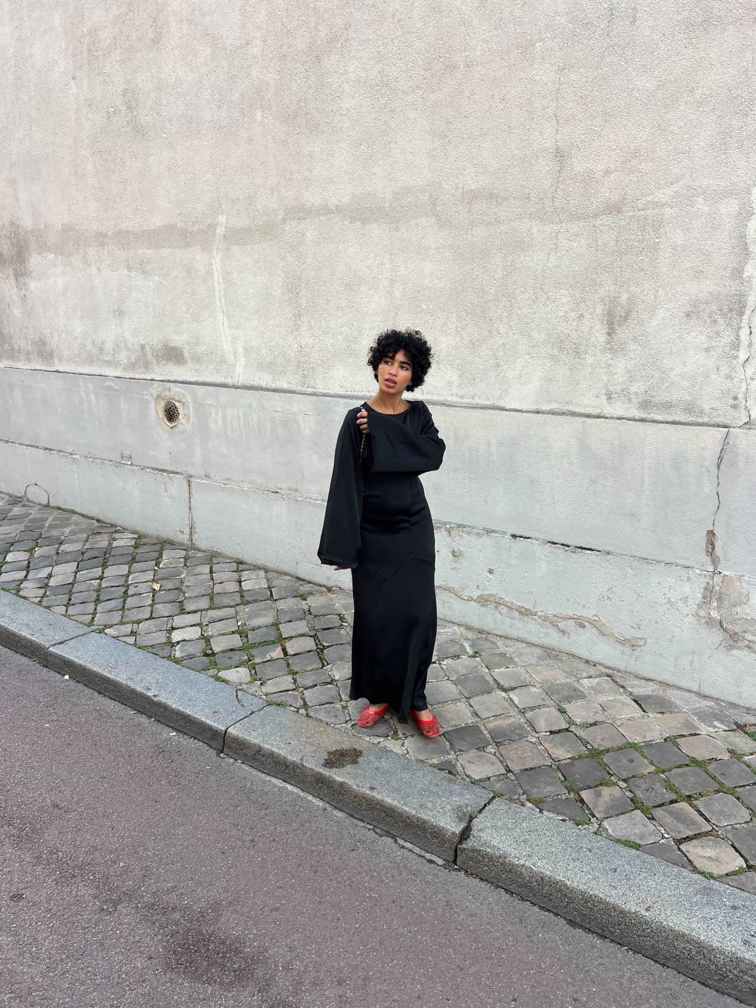 Robe Ceintré Marina Noir - TAHIRA