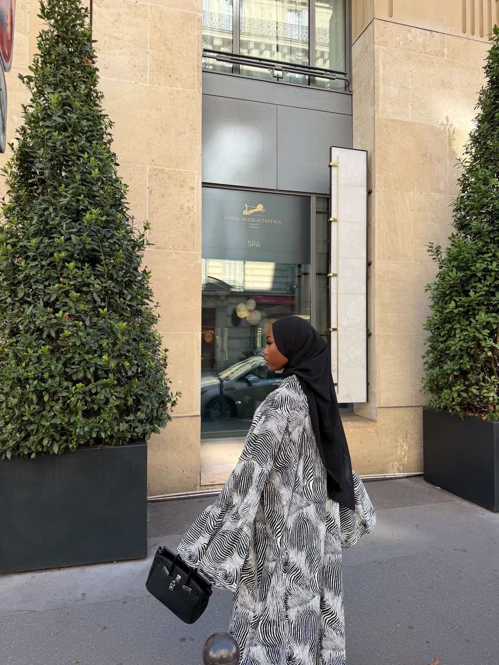 Robe Leyna - Beige-noir - TAHIRA