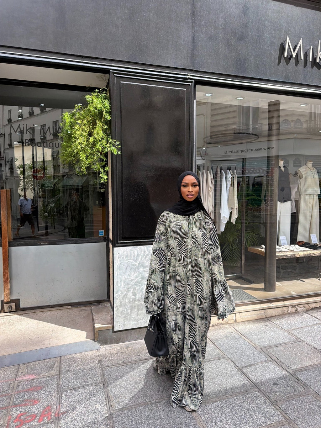 Robe Leyna - Gris-noir - TAHIRA