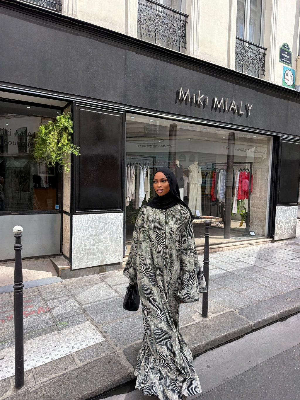Robe Leyna - Gris-noir - TAHIRA